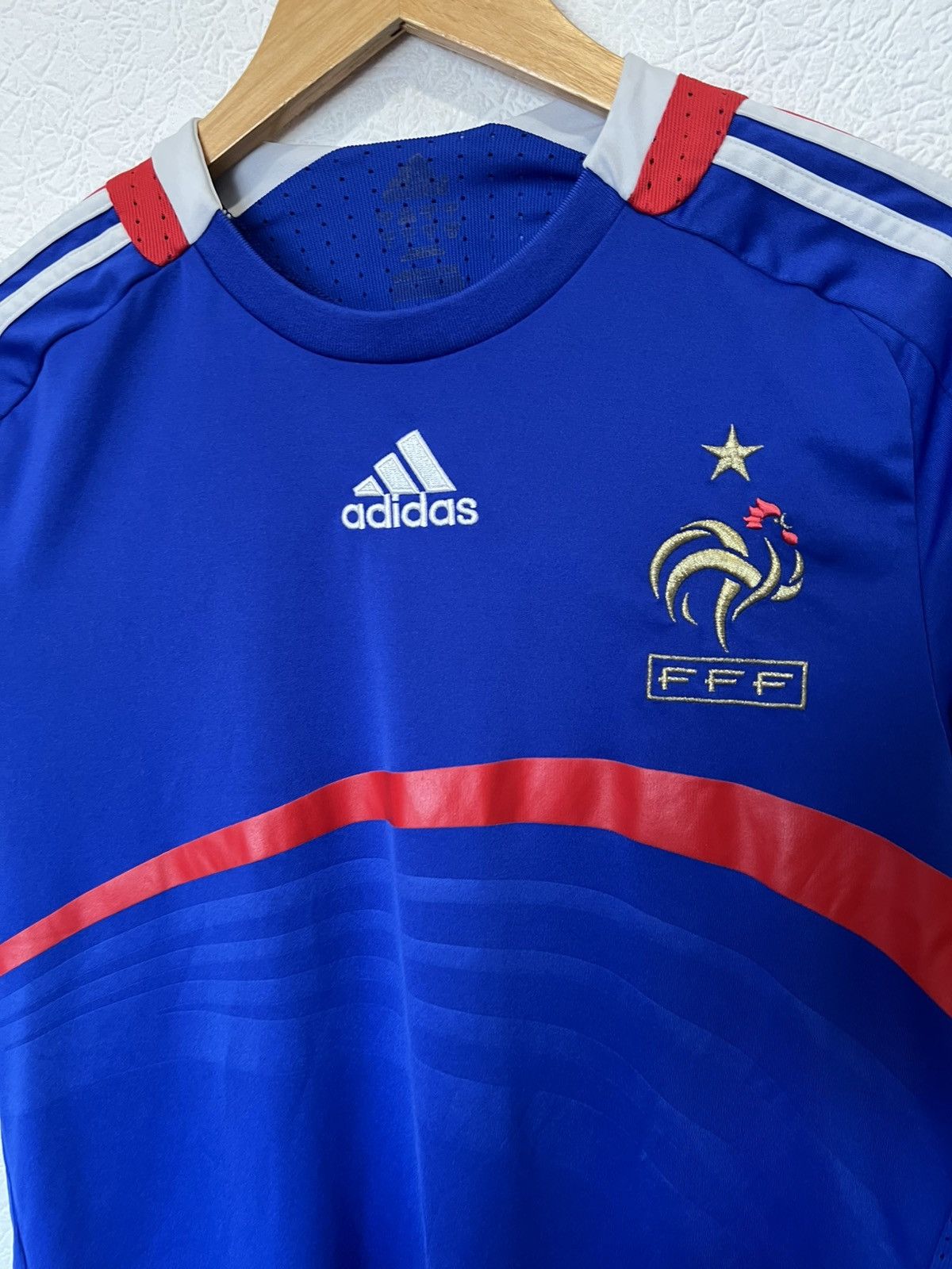 Adidas France Adidas 2008 Home Kit Soccer Jersey Football Shirt Size US S / EU 44-46 / 1 - 2 Thumbnail