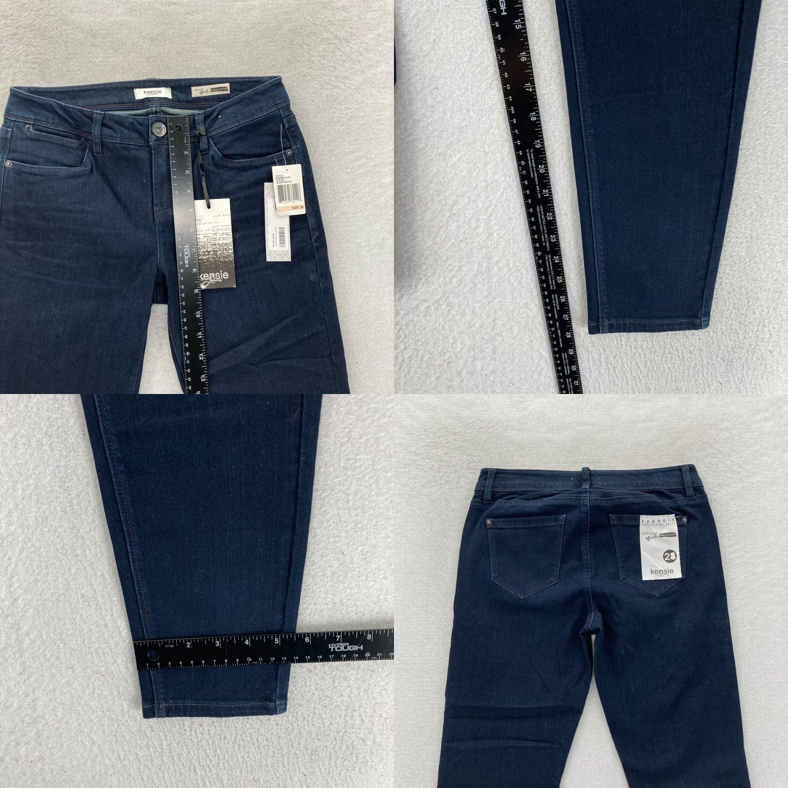 Vintage Kensie Jeans Women's 28 Johnny Skinny Ankle Blue Stretch Denim 5-Pocket Denim Jeans Regular Blue 28in Inseam Size 28" / US 6 / IT 42 - 8 Thumbnail