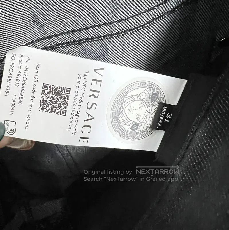 Versace Versace Black Cotton Blend Casual Pants for Men . Size US 32 / EU 48 - 7 Thumbnail