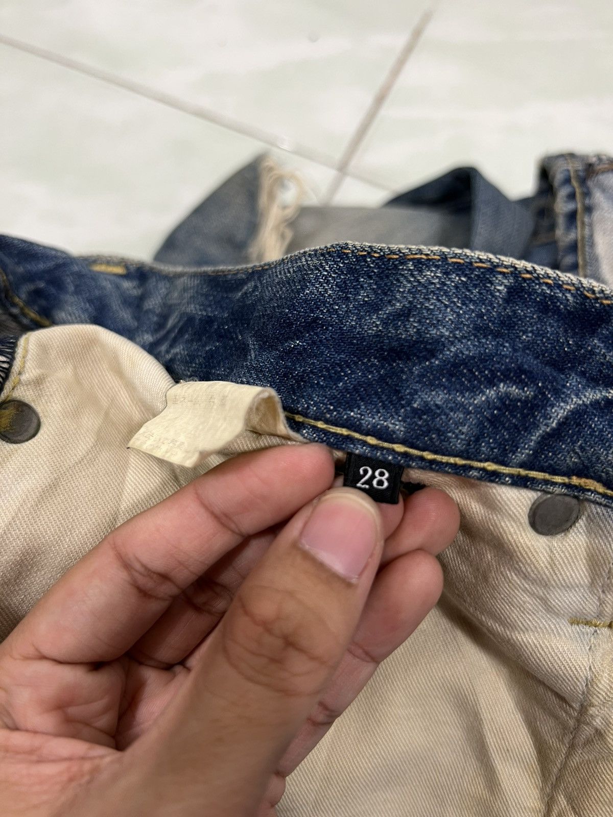 Hysteric Glamour 🔥 VINTAGE HYSTERIC GLAMOUR BROKEN DYED DISTRESSED SLIM FIT Size US 29 - 17 Thumbnail