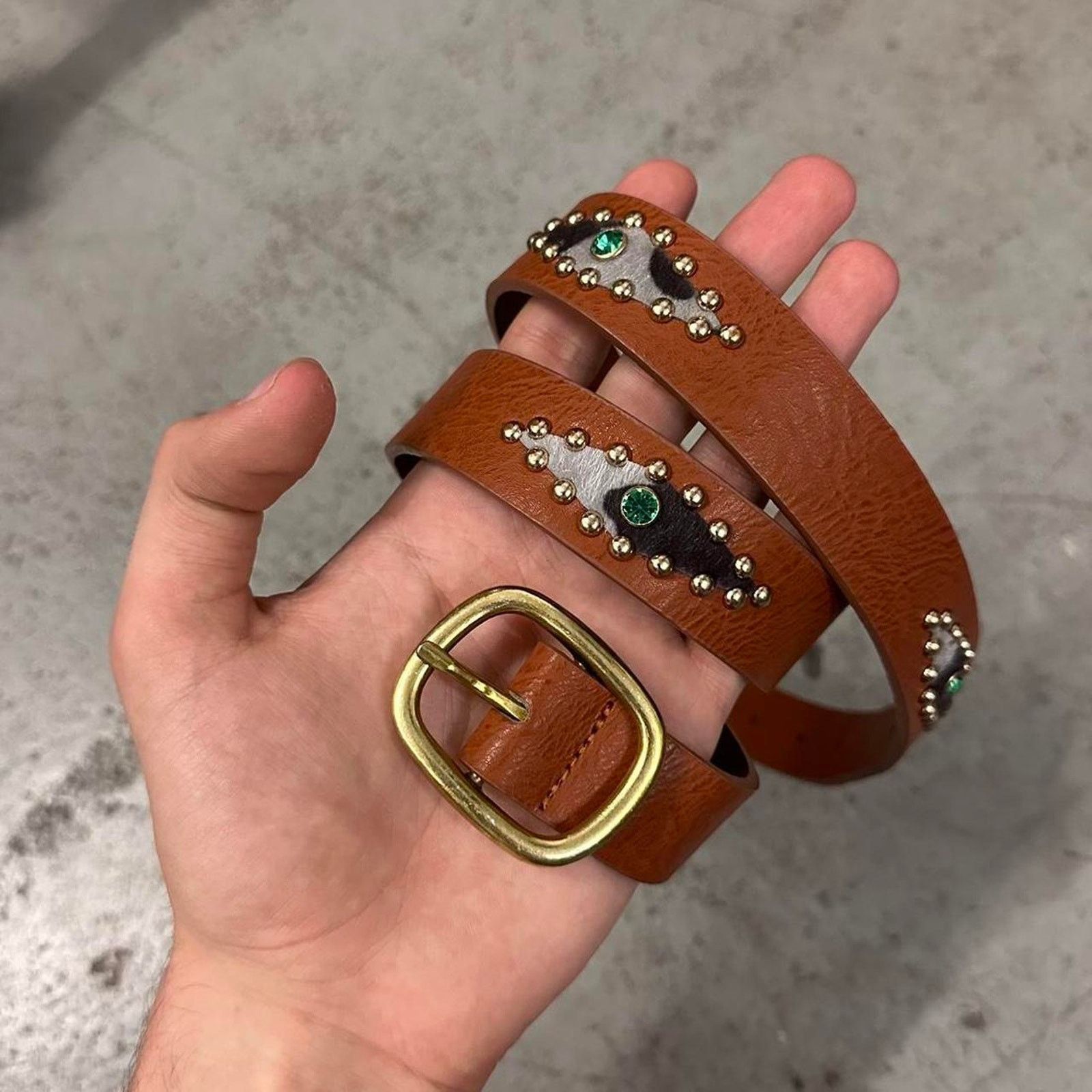 Other Brown studded western style MENS2 Size ONE SIZE - 1 Thumbnail