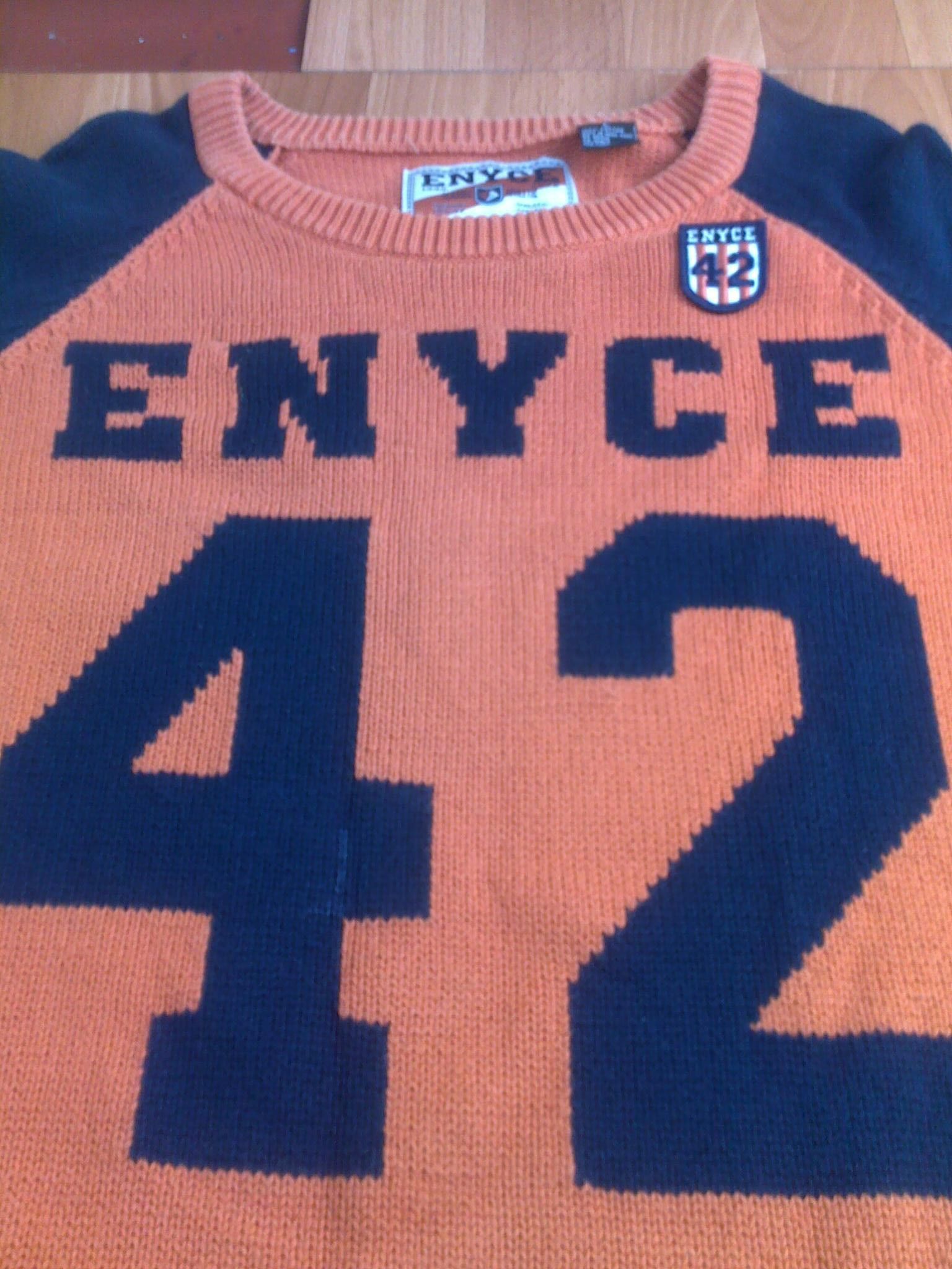 Enyce Enyce sweatshirt, orange sweater shirt vintage 90s hip-hop L Size US L / EU 52-54 / 3 - 6 Thumbnail