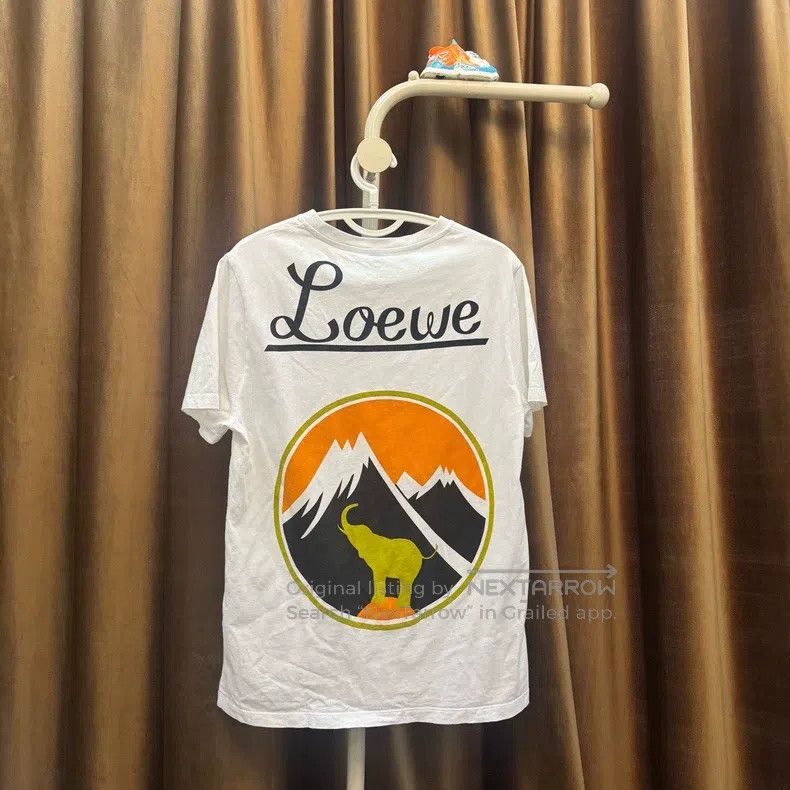 Loewe Loewe White short sleeves behind the snow mountain Size L / US 10 / IT 46 - 4 Thumbnail