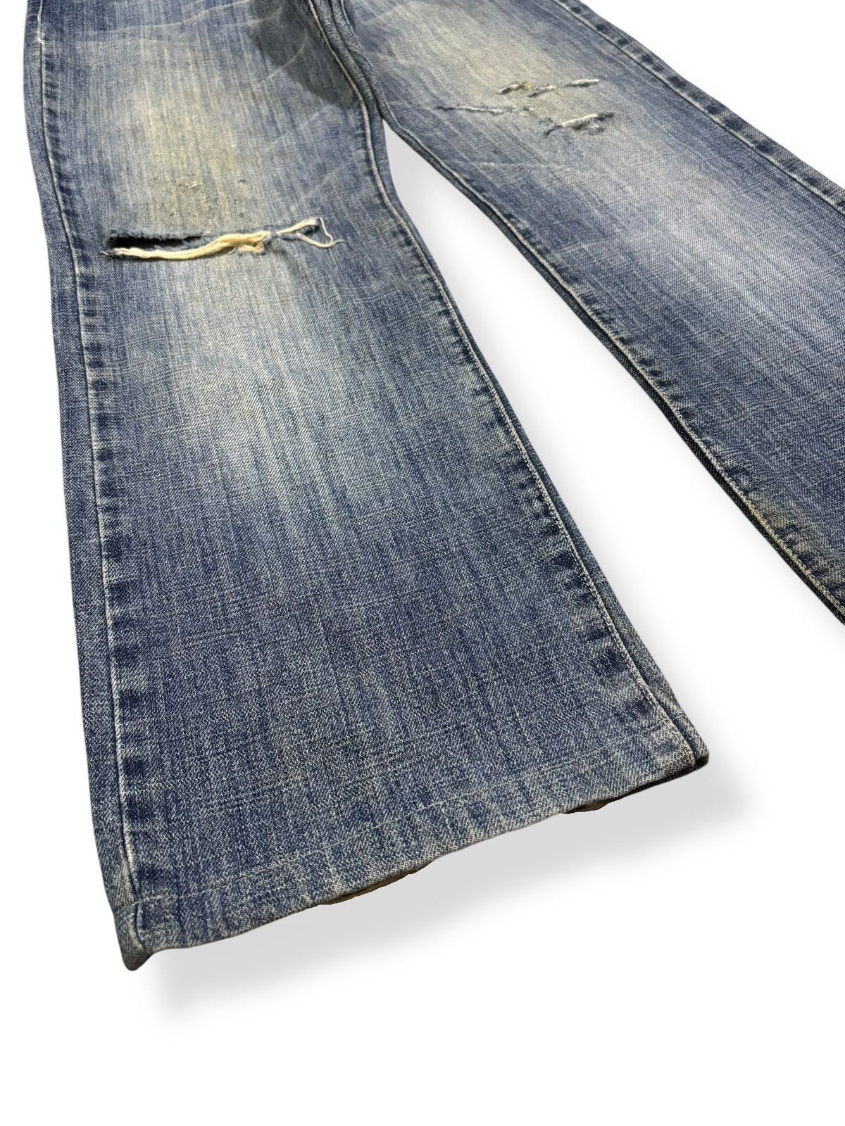 Versace Y2K Versace Jeans Couture Mud Wash Baggy Distressed Jeans Size US 31 - 8 Thumbnail