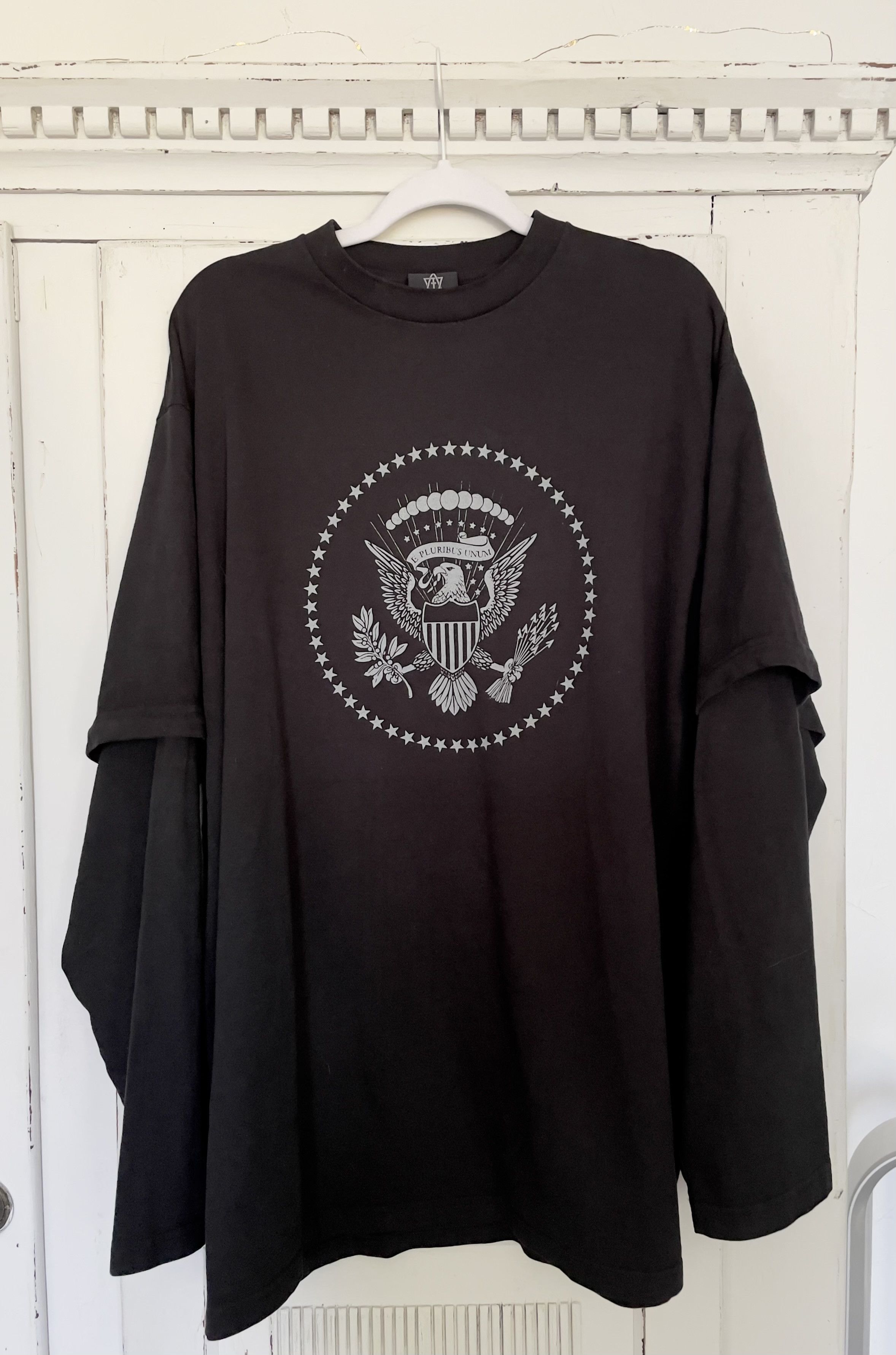 Balenciaga Kanye West Yeezy Donda Presidential Two Layer L/S Tee Size US L / EU 52-54 / 3 - 2 Thumbnail
