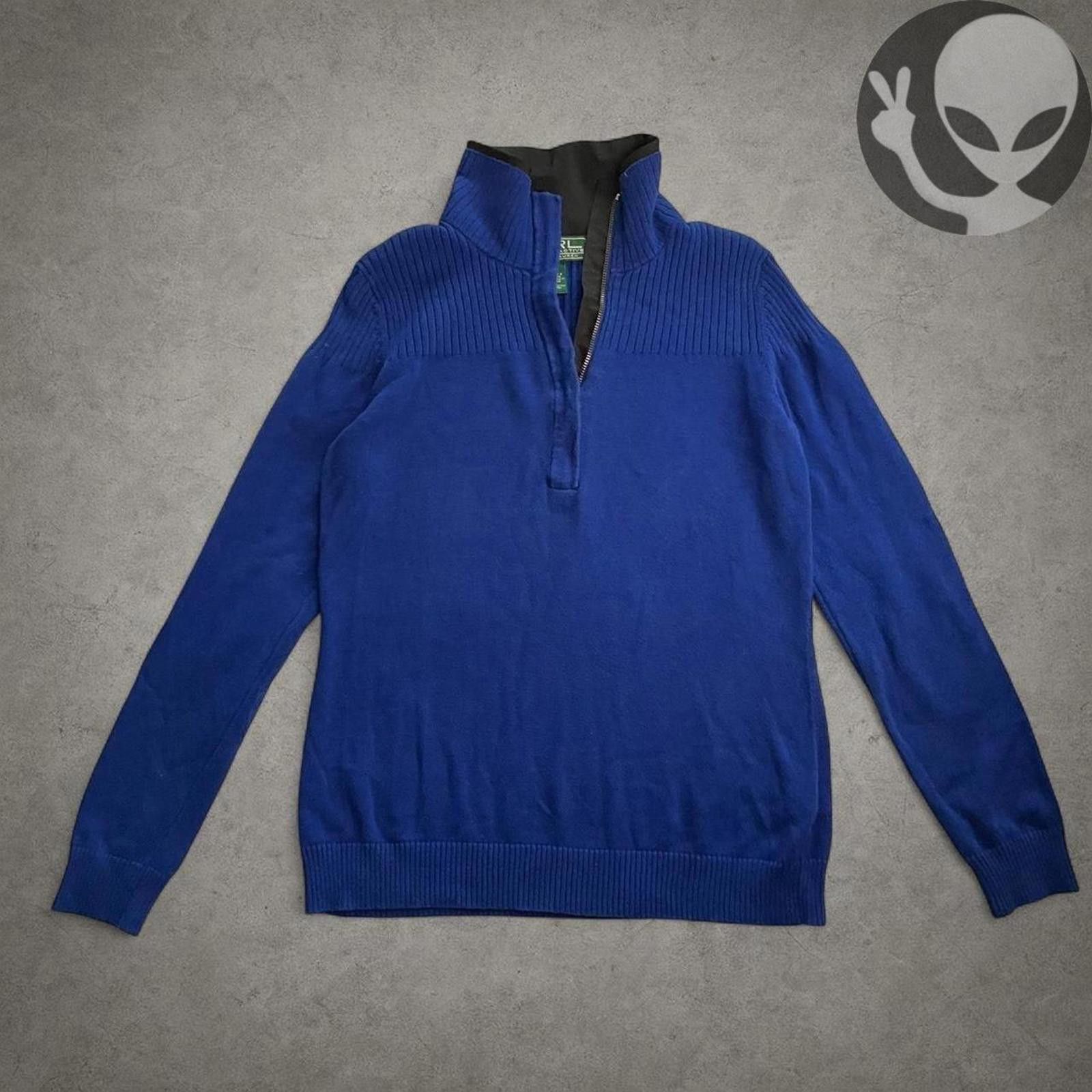 Polo Ralph Lauren Ralph Lauren Women's Sweater medium blue quarter zip cotton Size M / US 6-8 / IT 42-44 - 7 Thumbnail