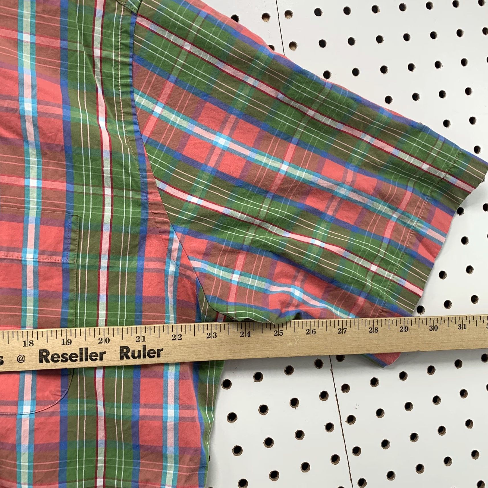 Peter Millar Peter Millar Shirt Short Sleeve Button-Down Mens Large Plaid Green Pink Casual Button-Up Apparel Size US L / EU 52-54 / 3 - 4 Thumbnail