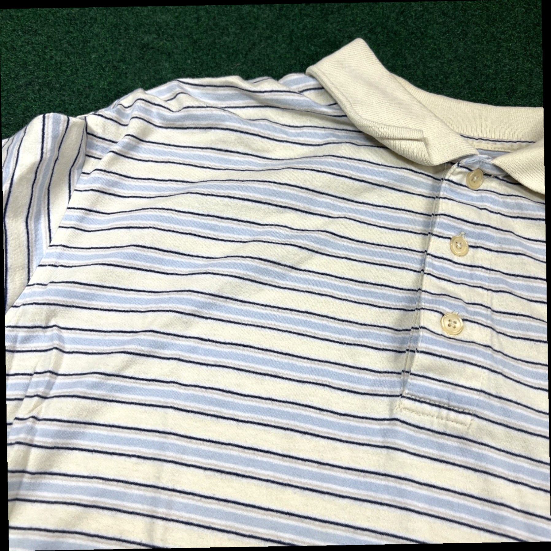 Vintage Vintage 90’s Windham Pointe Men's Golf Polo Shirt Size XL Striped Yellow Blue Size US XL / EU 56 / 4 - 4 Thumbnail