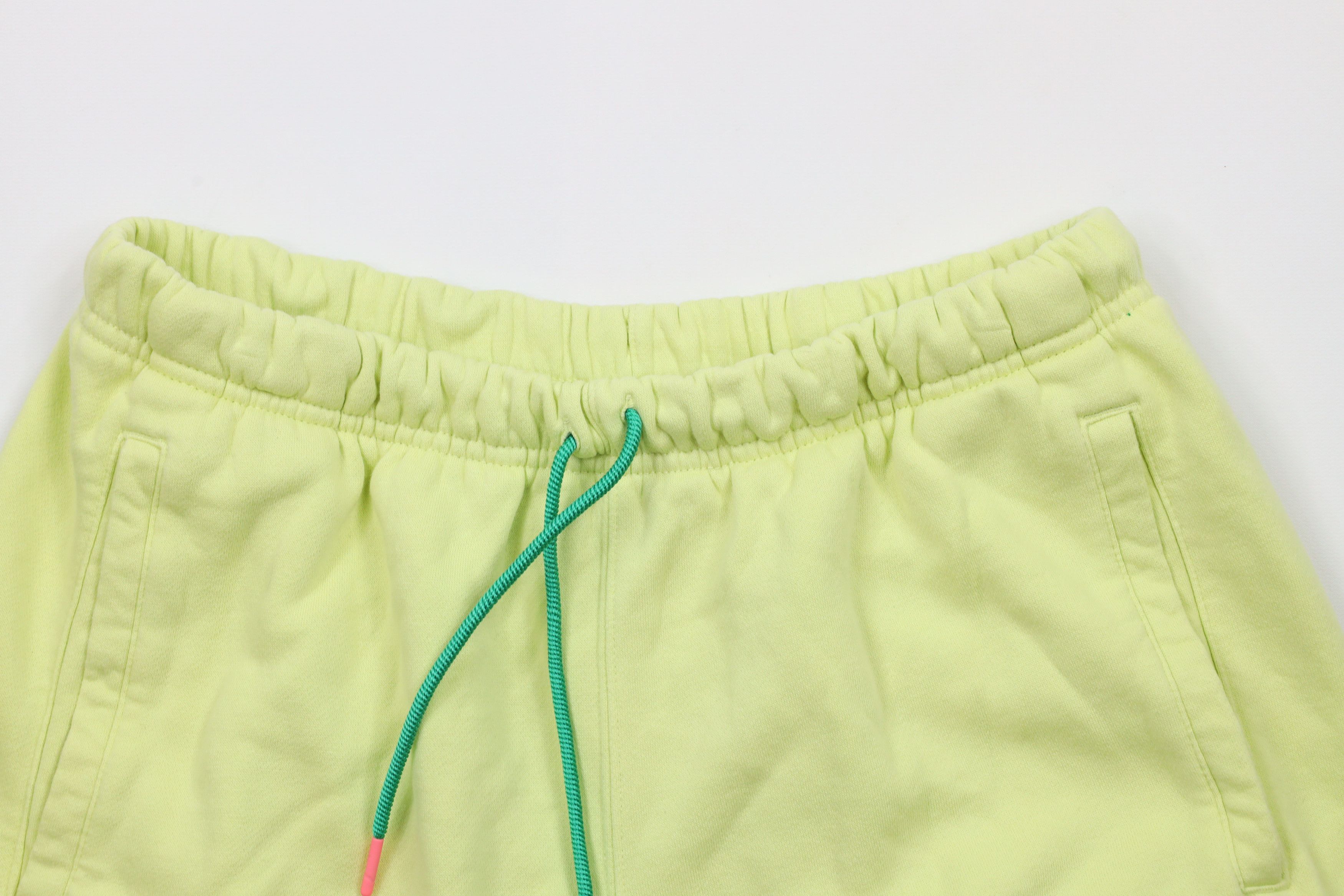 Nike × Vintage Nike Air Jordan Big Logo Jumpman Fleece Shorts Lime Green Size US 32 / EU 48 - 3 Thumbnail