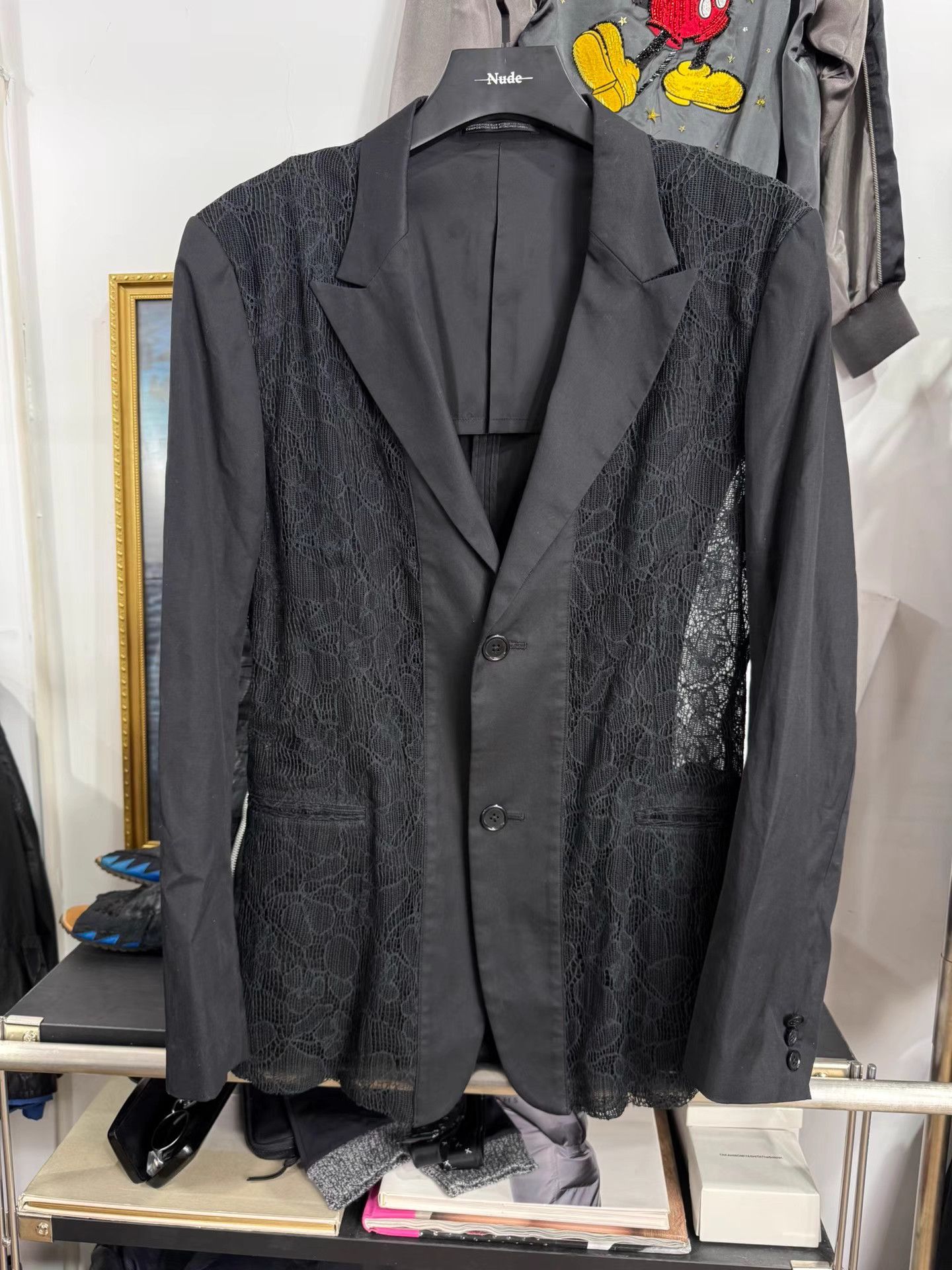 Yohji Yamamoto Yohji Yamamoto Pour Homme Lace Panel Suit Jacket K20 Size US L / EU 52-54 / 3 - 1 Thumbnail