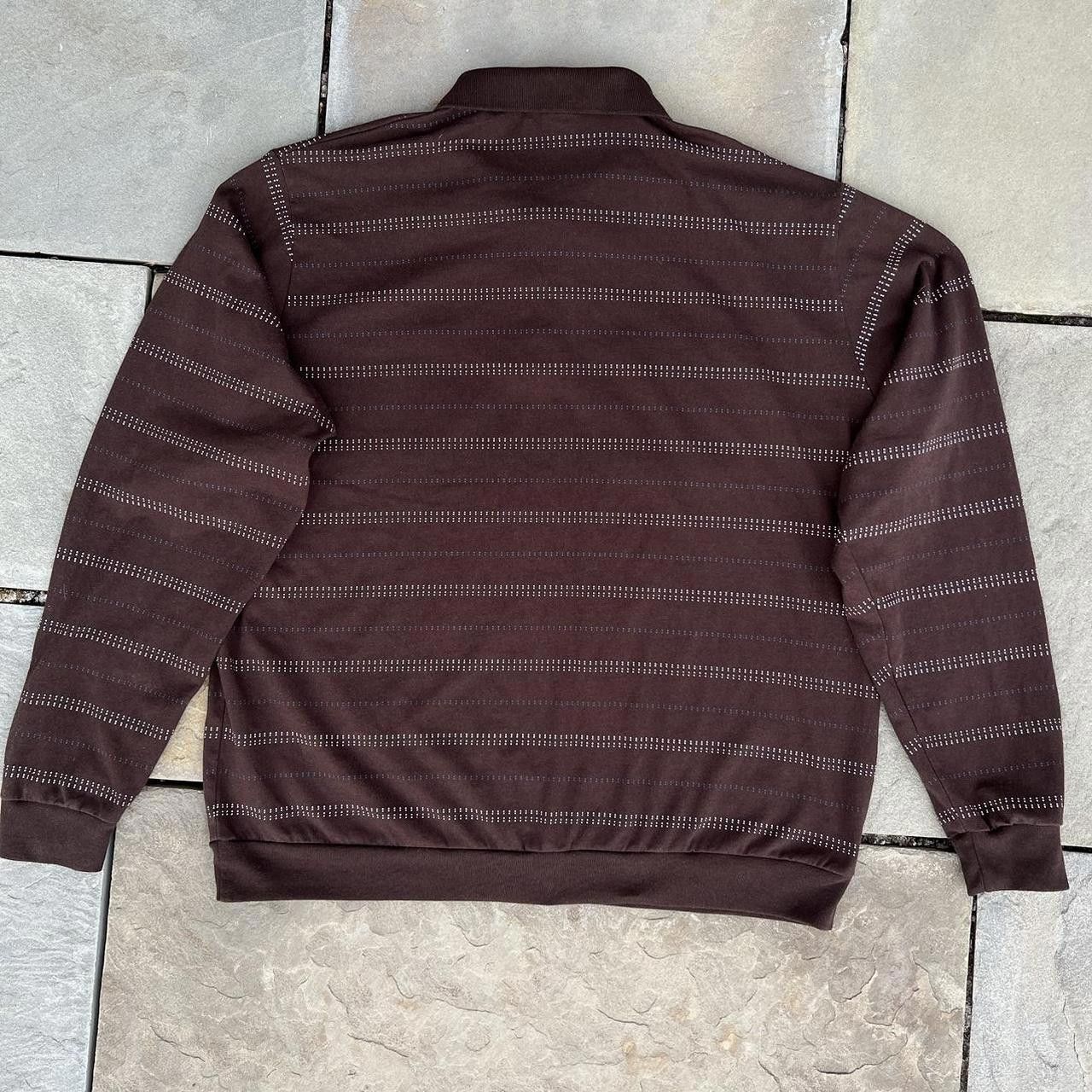 Haband Y2K Brown Dot Stripe Rugby Polo Size US XL / EU 56 / 4 - 5 Thumbnail