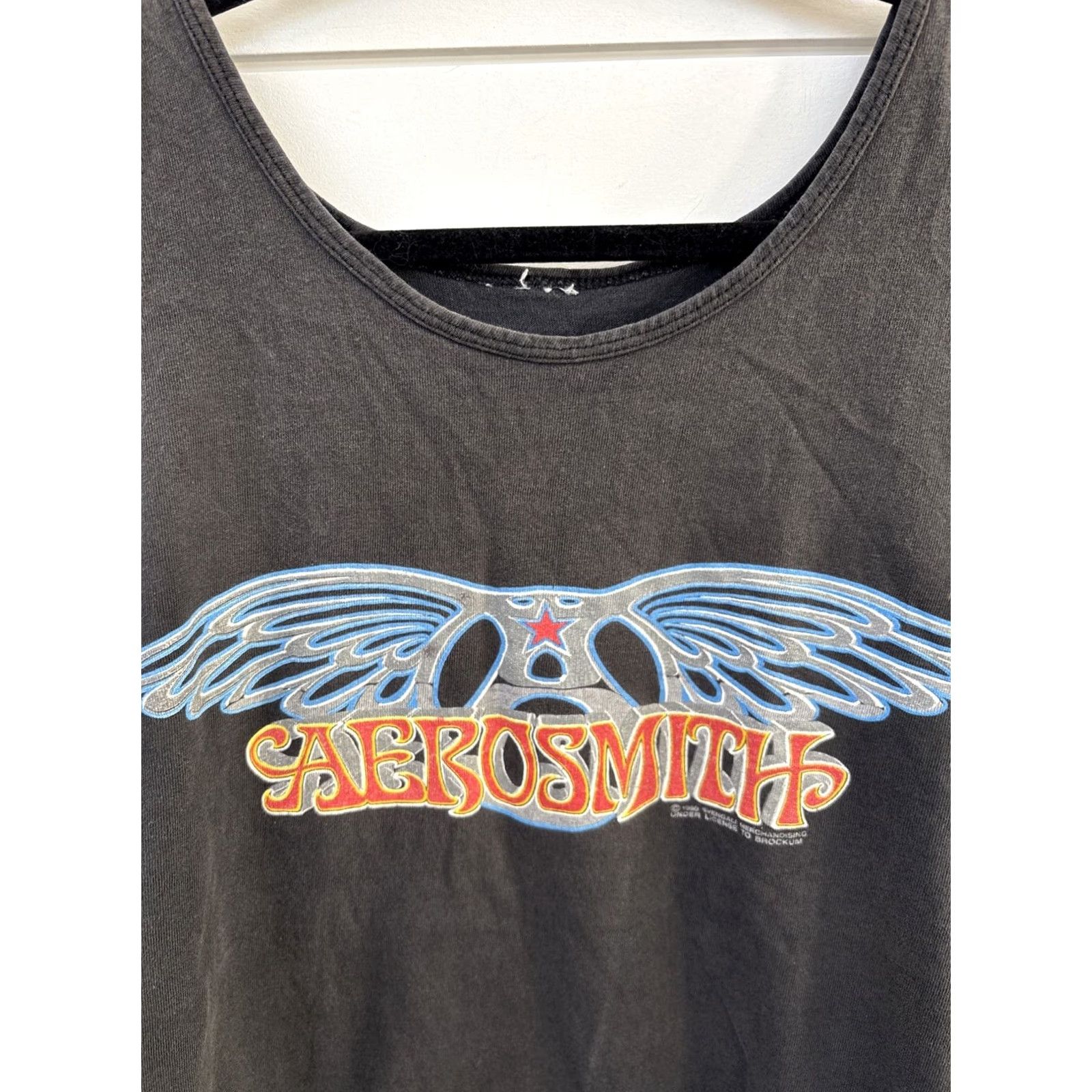 Aerosmith VINTAGE Aerosmith Brockum Graphic Band Tank Top Shirt Mens L Black Crew Neck Sleeveless 1990s Size US L / EU 52-54 / 3 - 2 Thumbnail