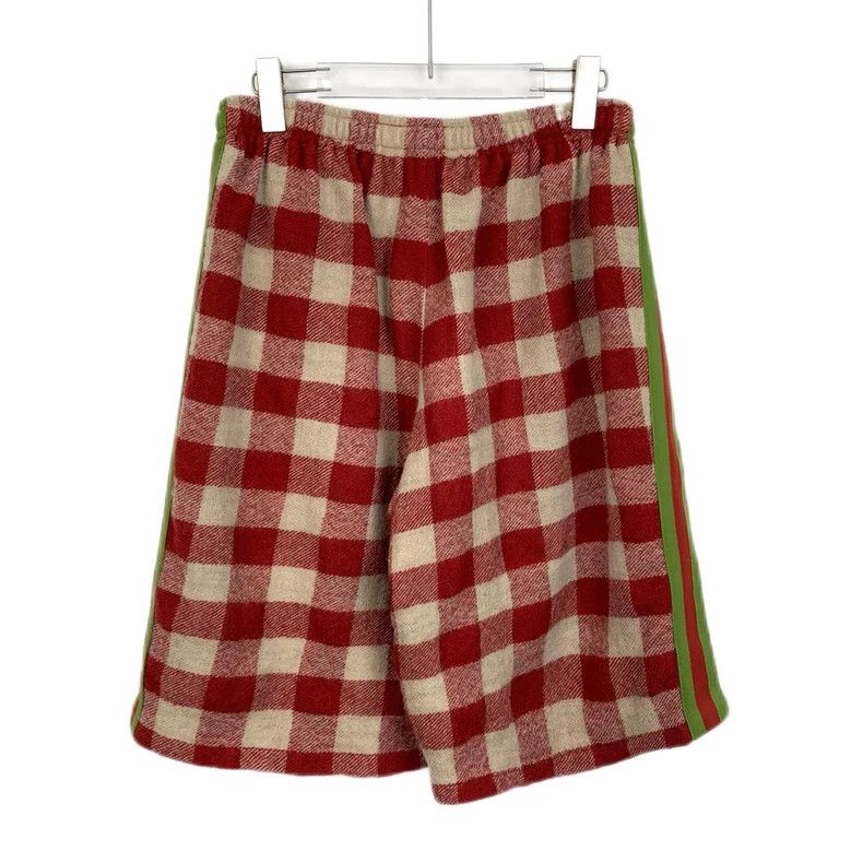 Gucci Gucci Size XS Color-blocked plaid wool drawstring casual Size US 30 / EU 46 - 2 Thumbnail