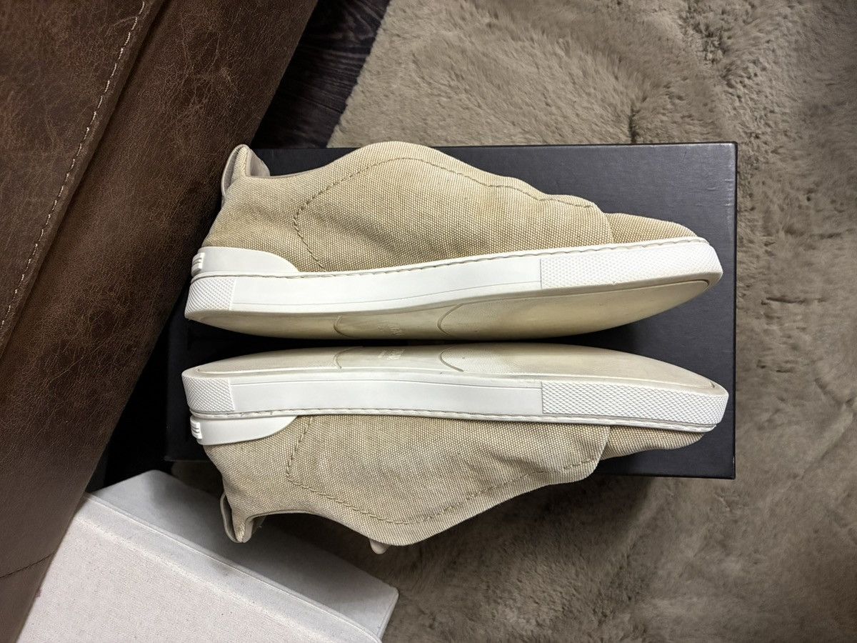 Ermenegildo Zegna Zegna beige canvas triple stitch uk 7 eu 41 Size US 8 / EU 41 - 3 Thumbnail