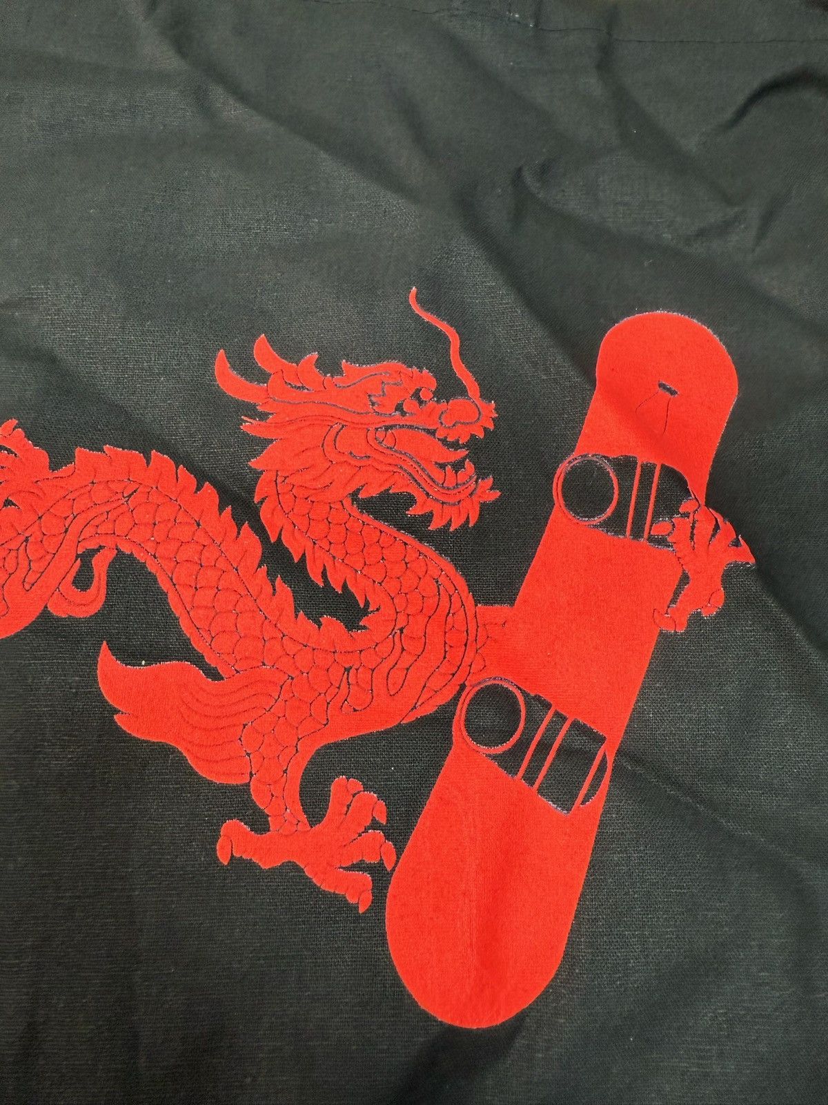 Band Tees × Vintage Dragon Tote Bag Black/Red Size ONE SIZE - 2 Thumbnail