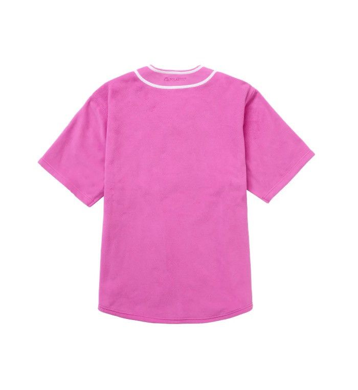 Supreme Supreme Polartec Baseball Jersey Pink Size US M / EU 48-50 / 2 - 2 Thumbnail