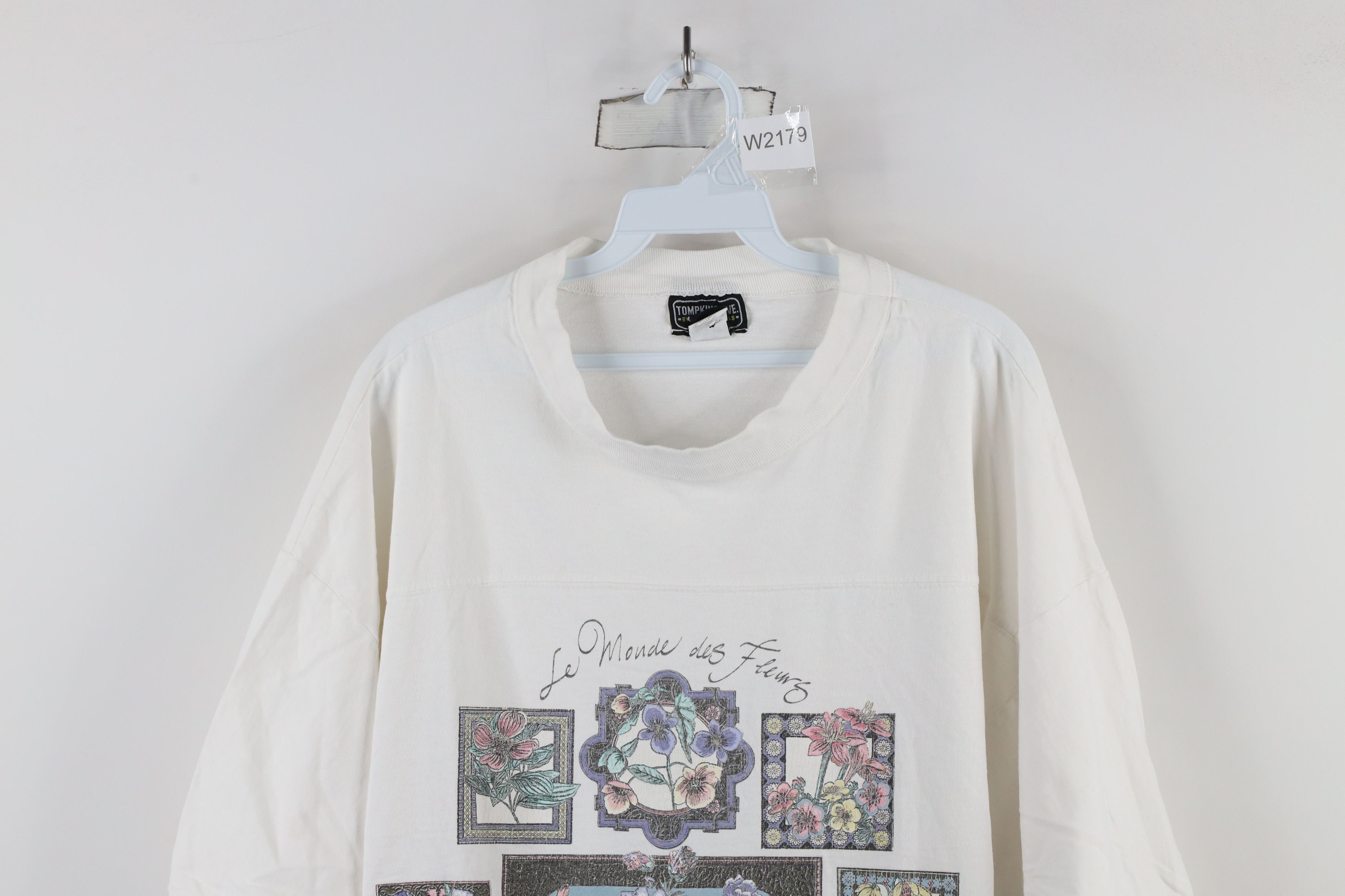 Vintage Vintage 90s Streetwear Flowers Short Sleeve T-Shirt USA Size XXL / US 16-18 / IT 52-54 - 2 Thumbnail