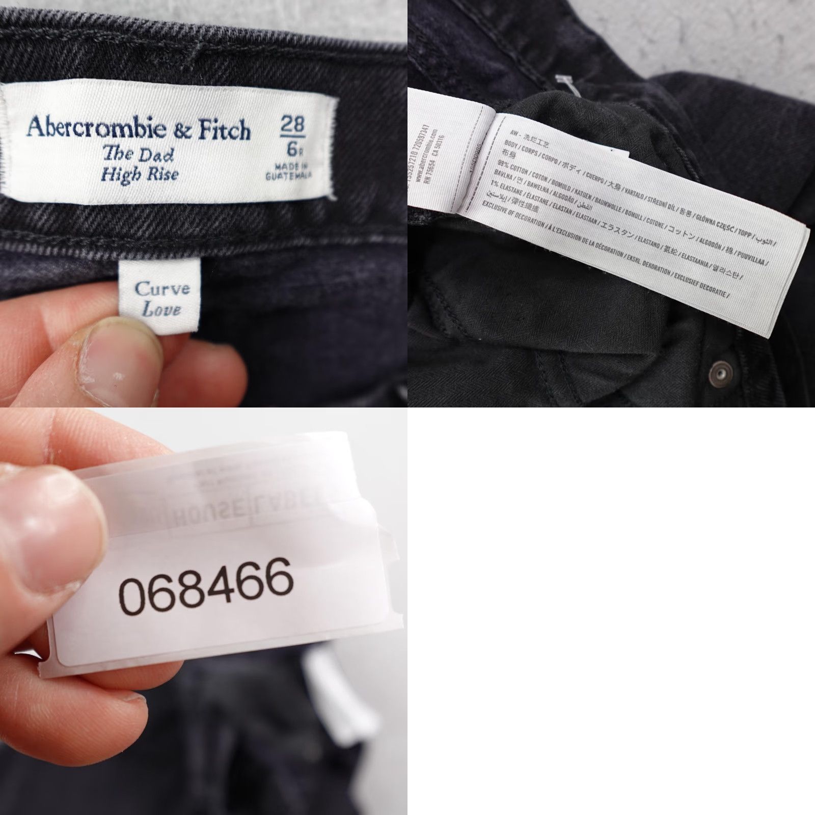 Abercrombie & Fitch Abercrombie & Fitch Jeans Womens 6 Black The Dad High Rise Straight Curve Love Jeans Size 28" / US 6 / IT 42 - 9 Thumbnail