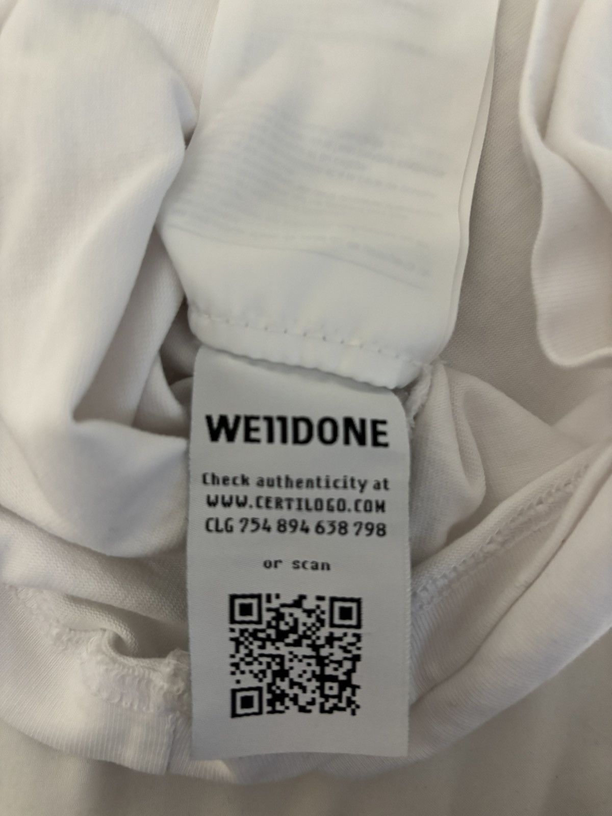 WE11DONE The reflective tee Size US L / EU 52-54 / 3 - 5 Thumbnail