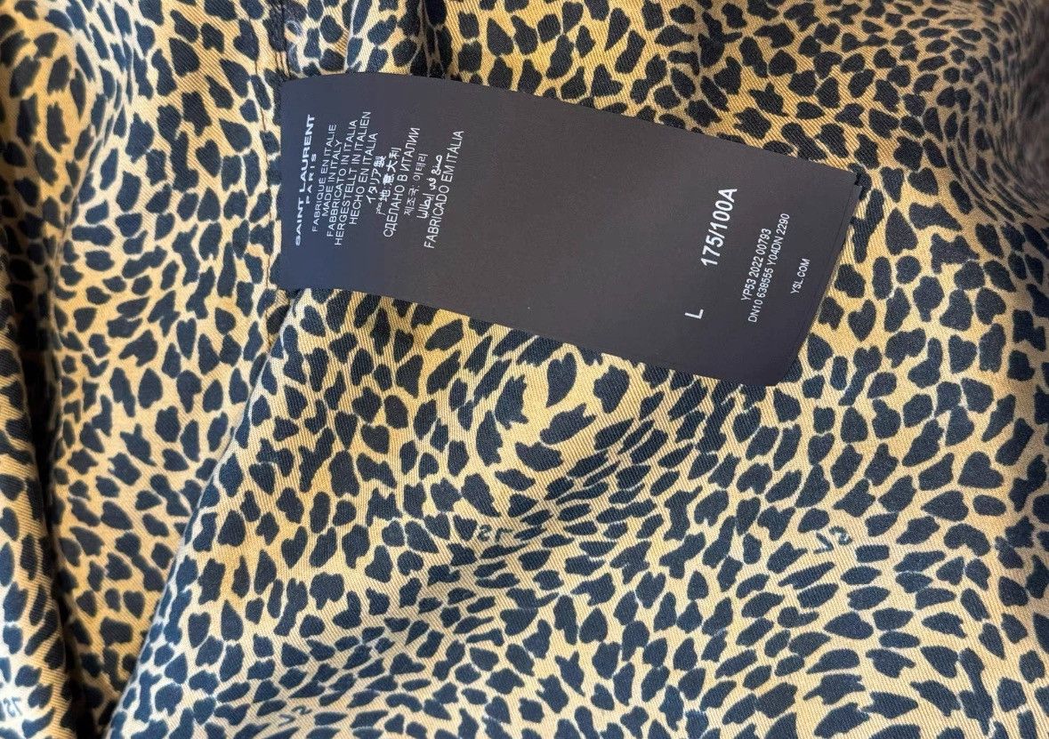 Yves Saint Laurent saint laurent Leopard print shirt with short sleeves 2501-N Size US L / EU 52-54 / 3 - 6 Thumbnail