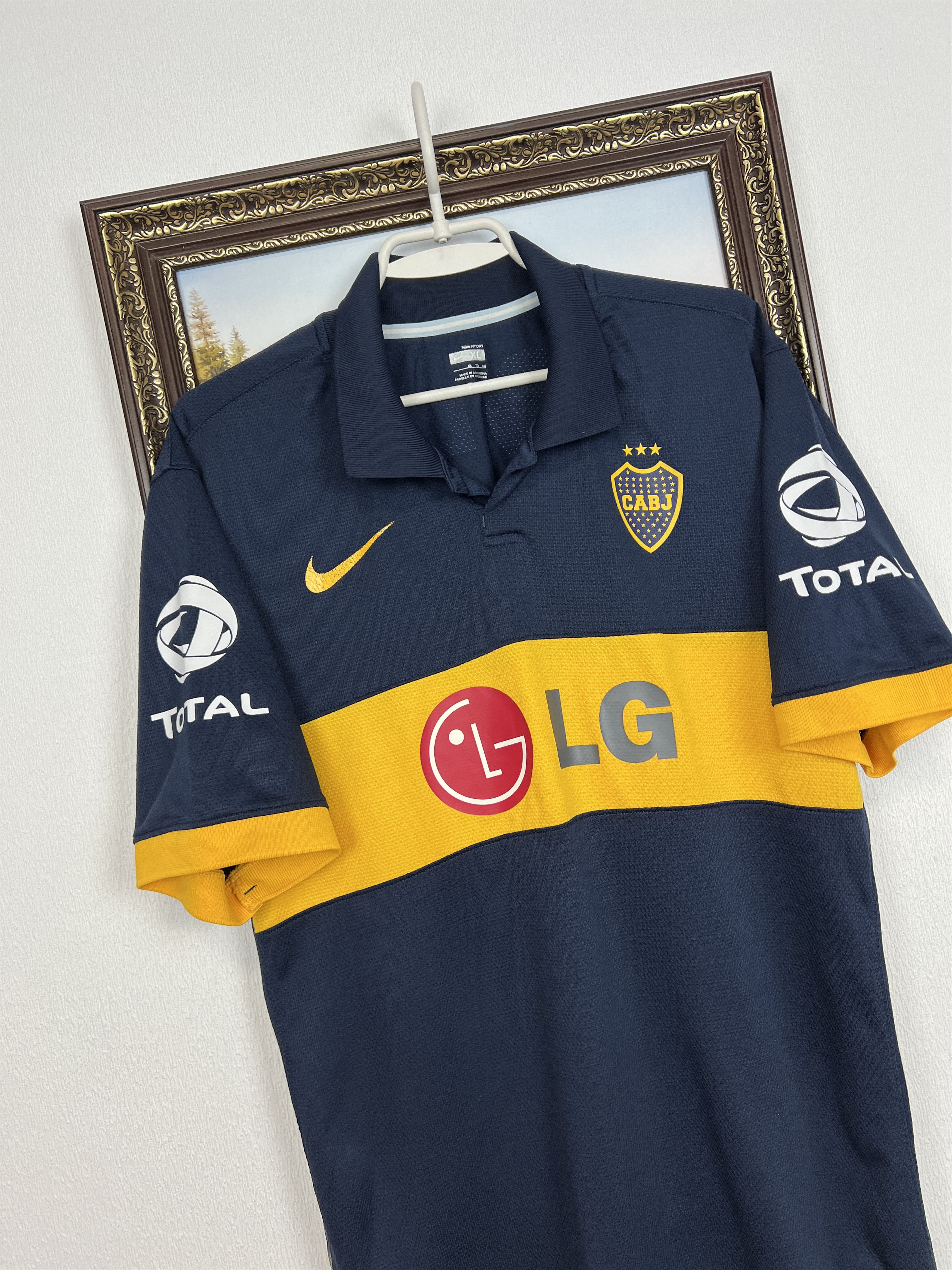 Nike Boca Juniors football shirt 2009 Soccer Nike Jersey Tee Hype Size US XL / EU 56 / 4 - 3 Thumbnail