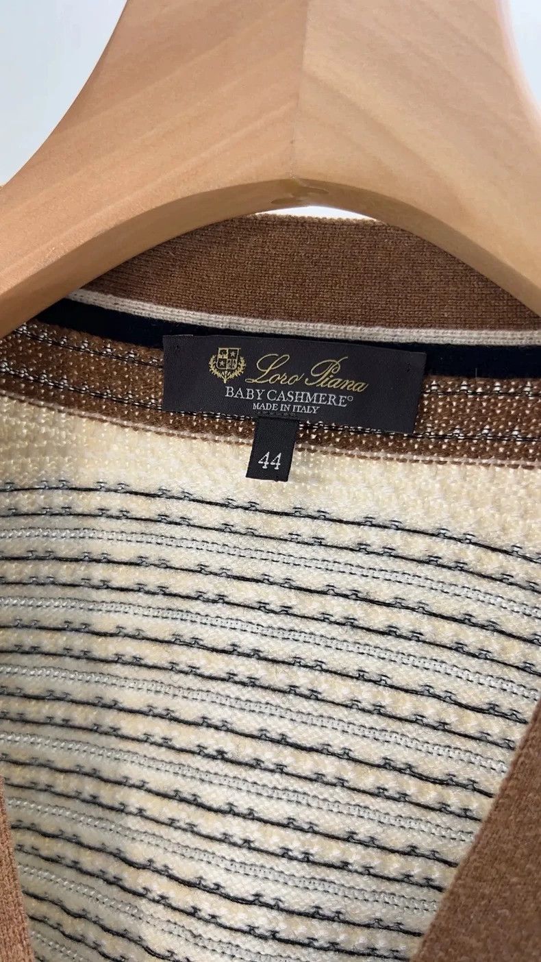 Loro Piana LORO PIANA Small cashmere jacquard sweater cardigan Size L / US 10 / IT 46 - 5 Thumbnail