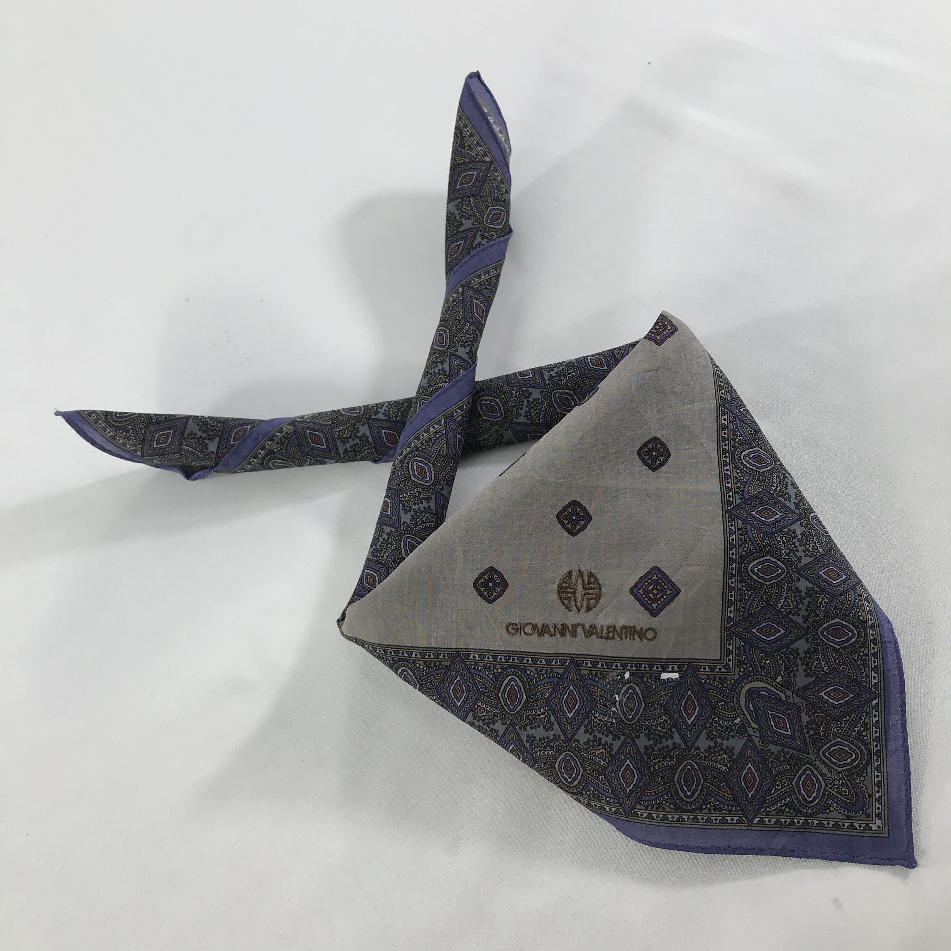 Giovanni Valentino × Vintage Giovanni Valentino Bandana / Handkerchief/Neckerchief -S1269 Size ONE SIZE - 4 Thumbnail