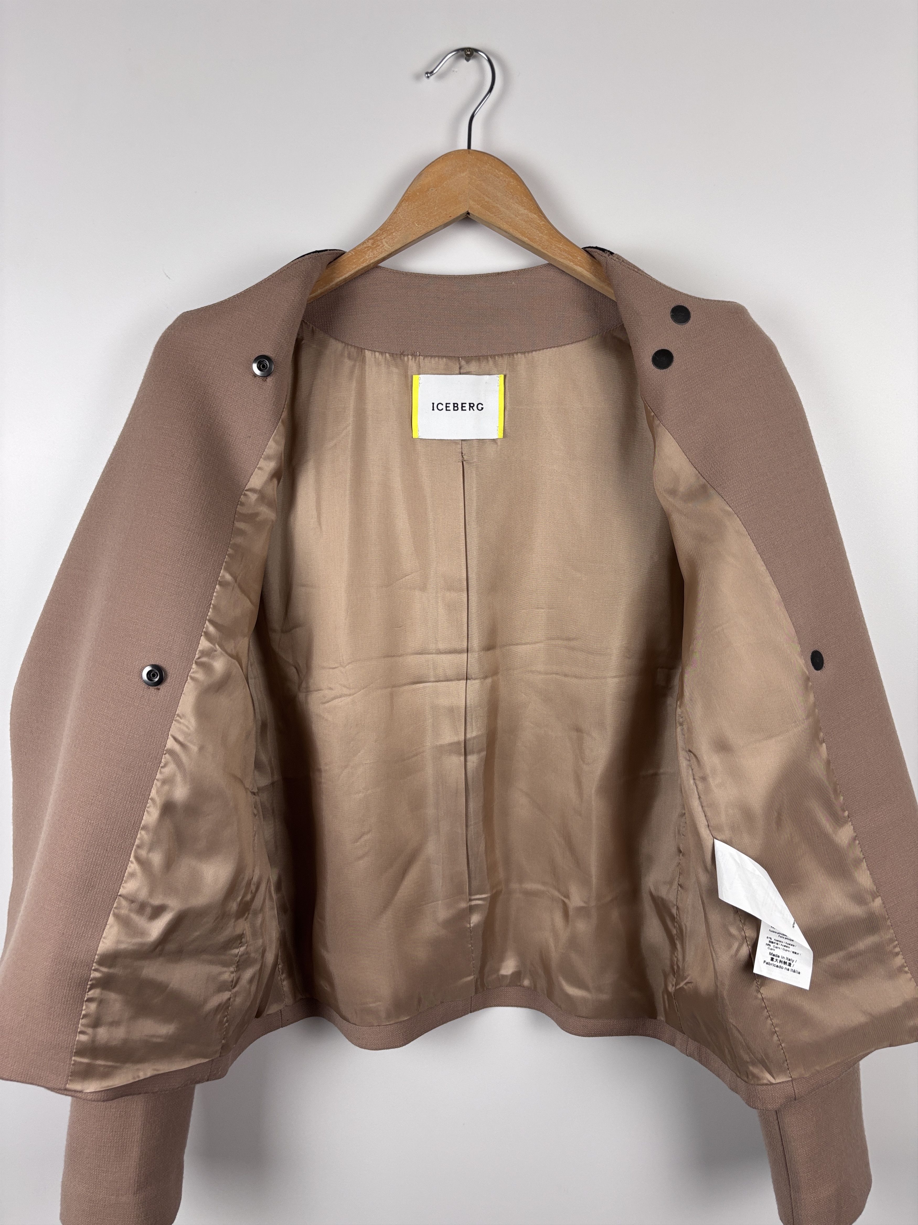 Iceberg Womens Iceberg Coat Blazer Wool Jacket Beige/Brown Size 44 Size M / US 6-8 / IT 42-44 - 12 Thumbnail
