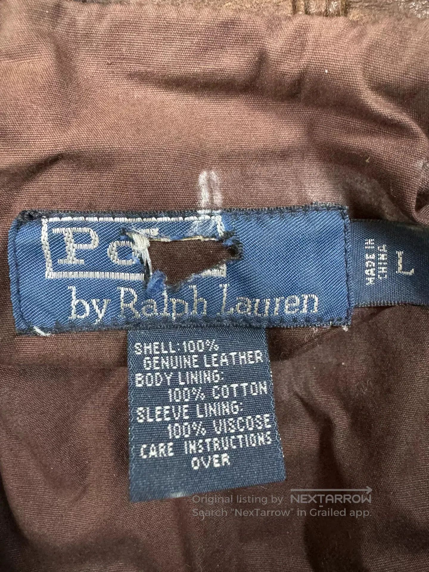 Polo Ralph Lauren Ralph Lauren Brown Leather Jacket. Size US L / EU 52-54 / 3 - 3 Thumbnail