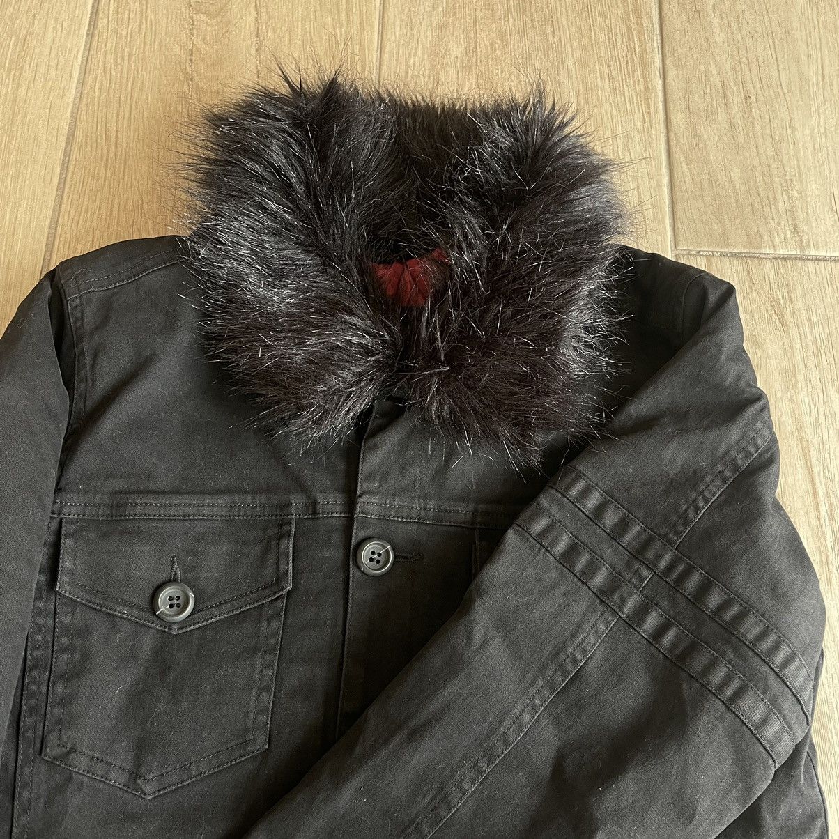 If Six Was Nine Vanana Gold Label Fur Collar Quilted Liner Trucker Jacket Size US M / EU 48-50 / 2 - 4 Thumbnail