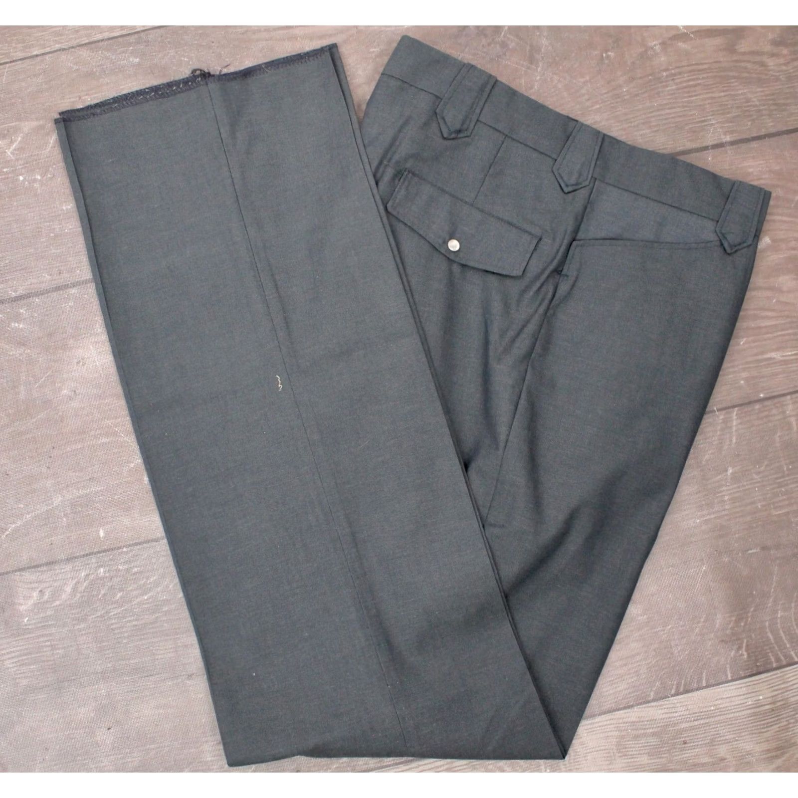 Wrangler VINTAGE Wrangler Grey 60s Pants Shirt Mens 60s Wrangler Western Pants 43x36 Unhemmed Gray 1960s Mens Size US 43 - 2 Thumbnail