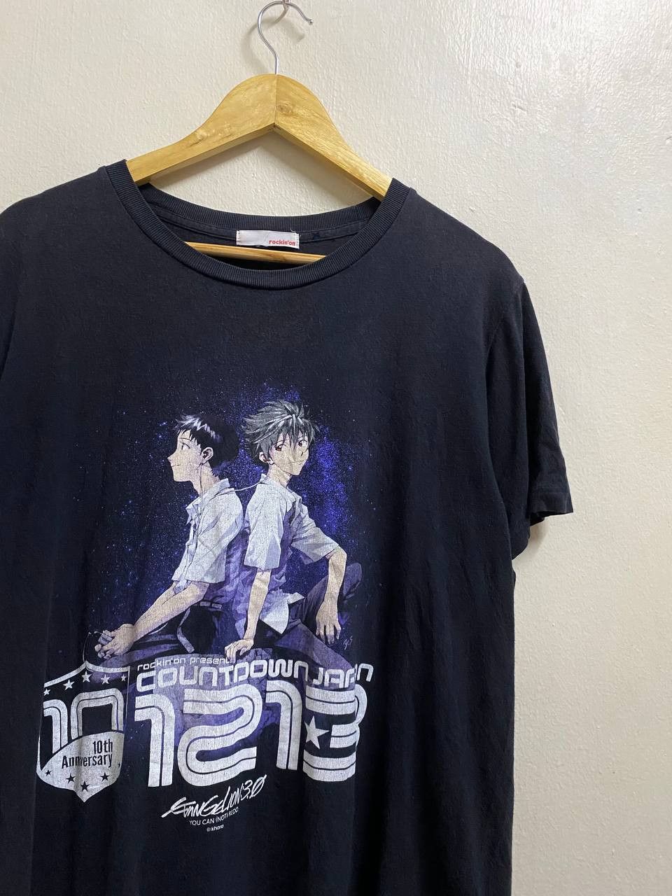 Anime × Vintage RARE Y2k Anime Evangelion 10th Anniversary Rockin’on Japan Size US L / EU 52-54 / 3 - 2 Thumbnail