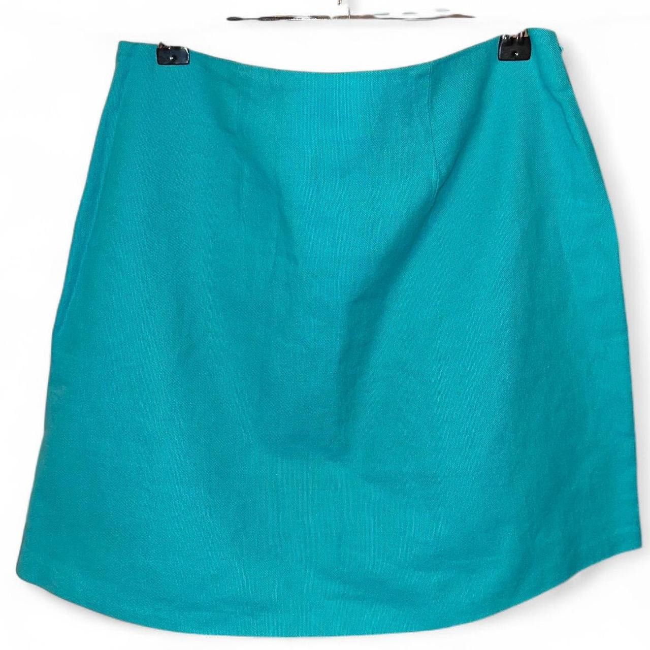 Zara Zara sz s Turquoise floral mini skirt glass beading sequins Size 26" / US 2 / IT 38 - 2 Thumbnail