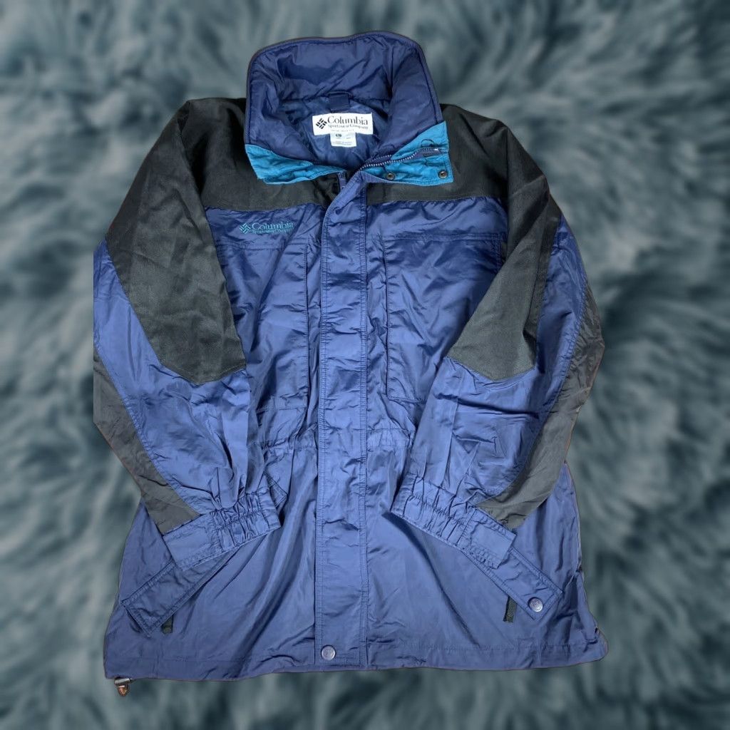 Vintage VINTAGE Columbia West Ridge Parka Jacket Mens L Black Blue 90s Parka Mens Vicinity? Size US L / EU 52-54 / 3 - 1 Thumbnail