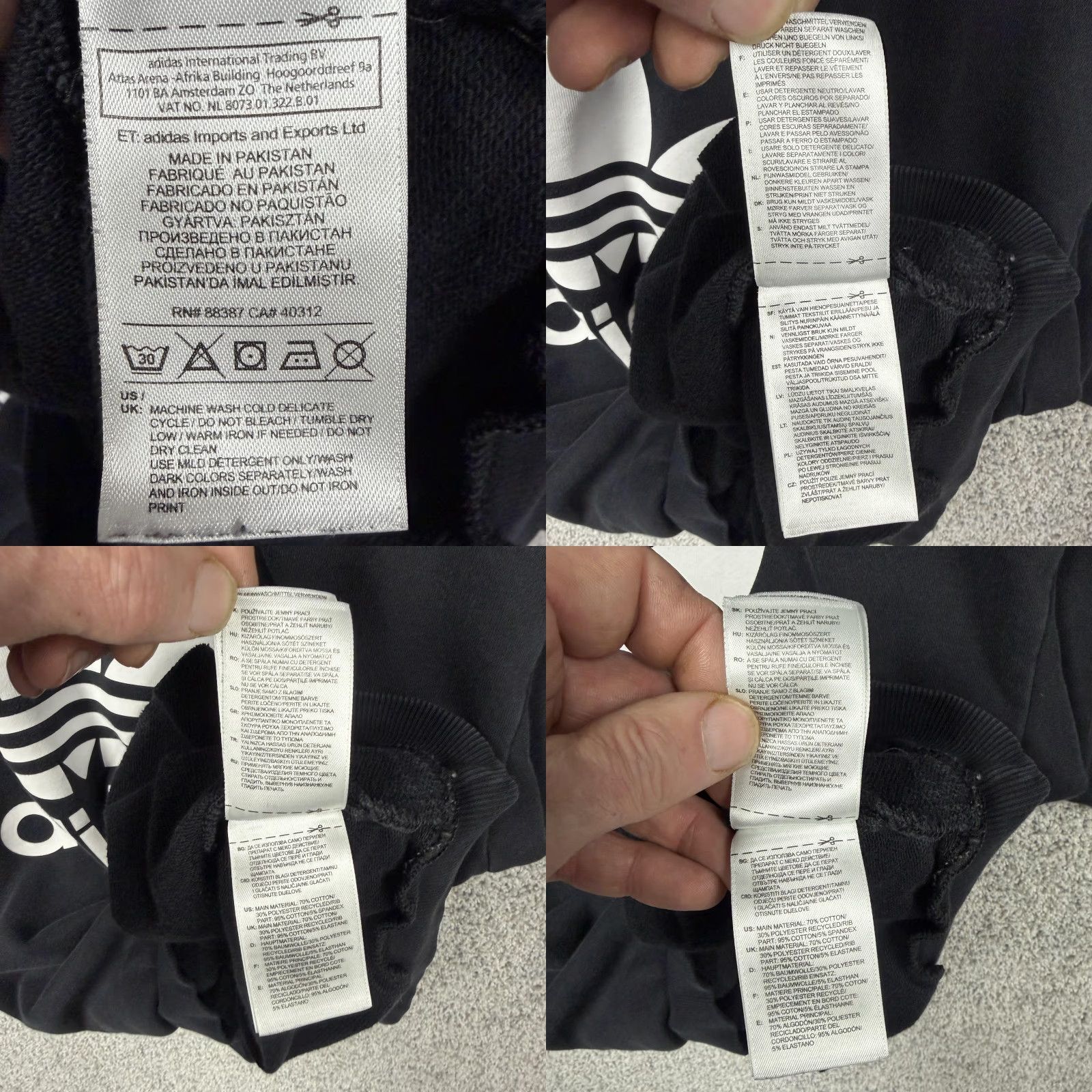 Adidas Adidas Trefoil Sweatshirt Womens XS Black Crewneck Pullover Pockets Athleisure Size XS / US 0-2 / IT 36-38 - 8 Thumbnail