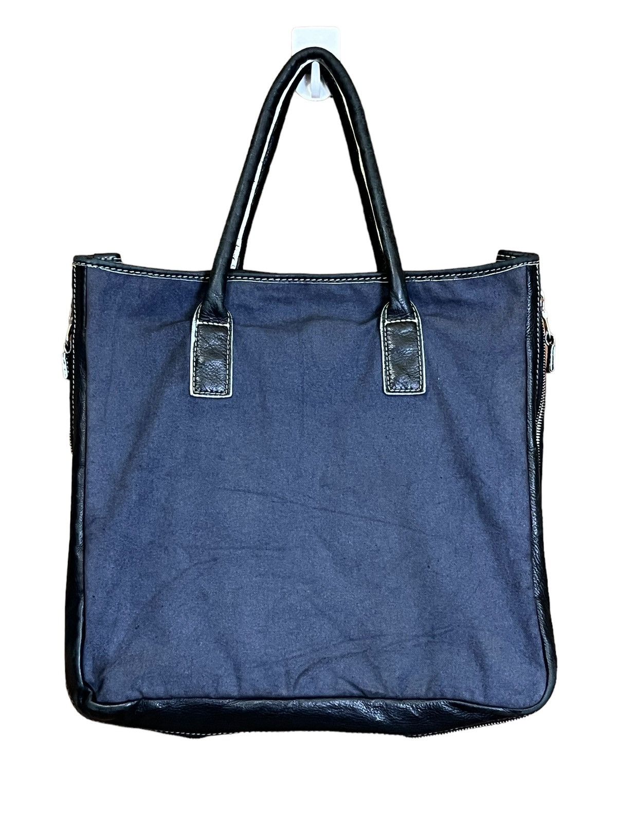 Takahiromiyashita The Soloist. NUMBER (N)INE BLACK CANVAS/LEATHER TOTE BAG Size ONE SIZE - 2 Thumbnail