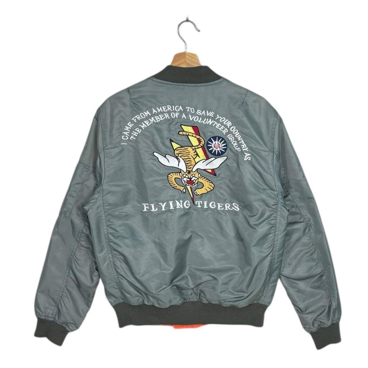 Japanese Brand Mr Gentle W Flying Tigers P-40 Warhawk Bomber Jacket Large Size US L / EU 52-54 / 3 - 2 Thumbnail