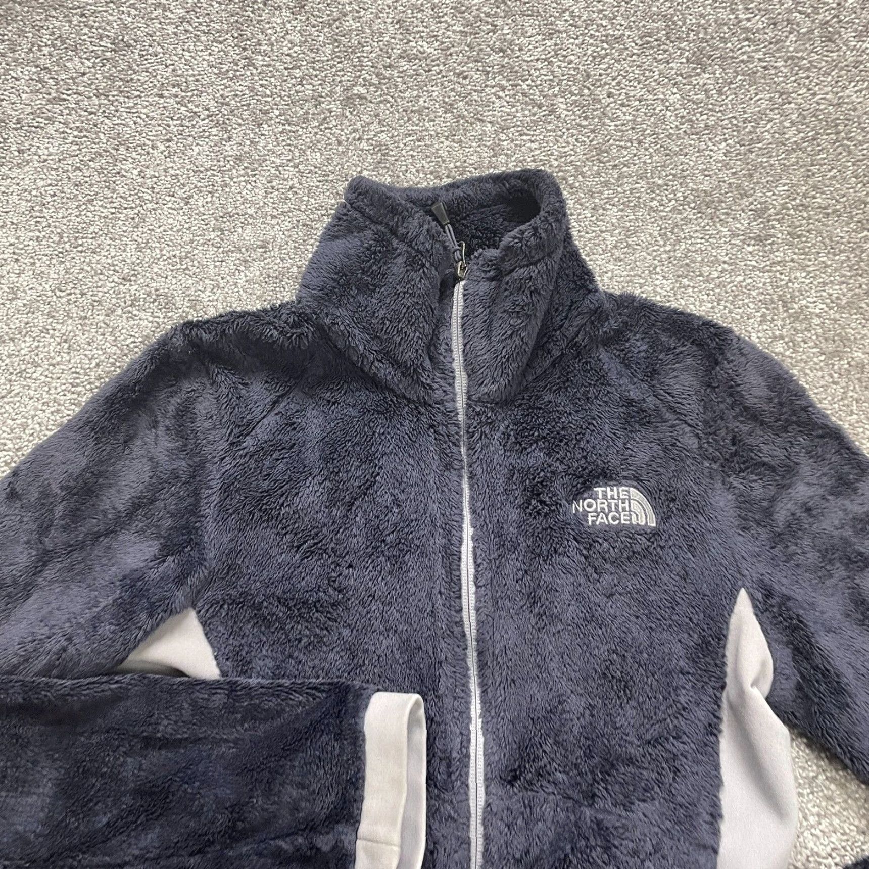 The North Face The North Face Jacket Women XS The North Face Osito C663 Fleece Mid-Length Long Sleeve Zip Pocket Blue White Full Zip Size XS / US 0-2 / IT 36-38 - 3 Thumbnail