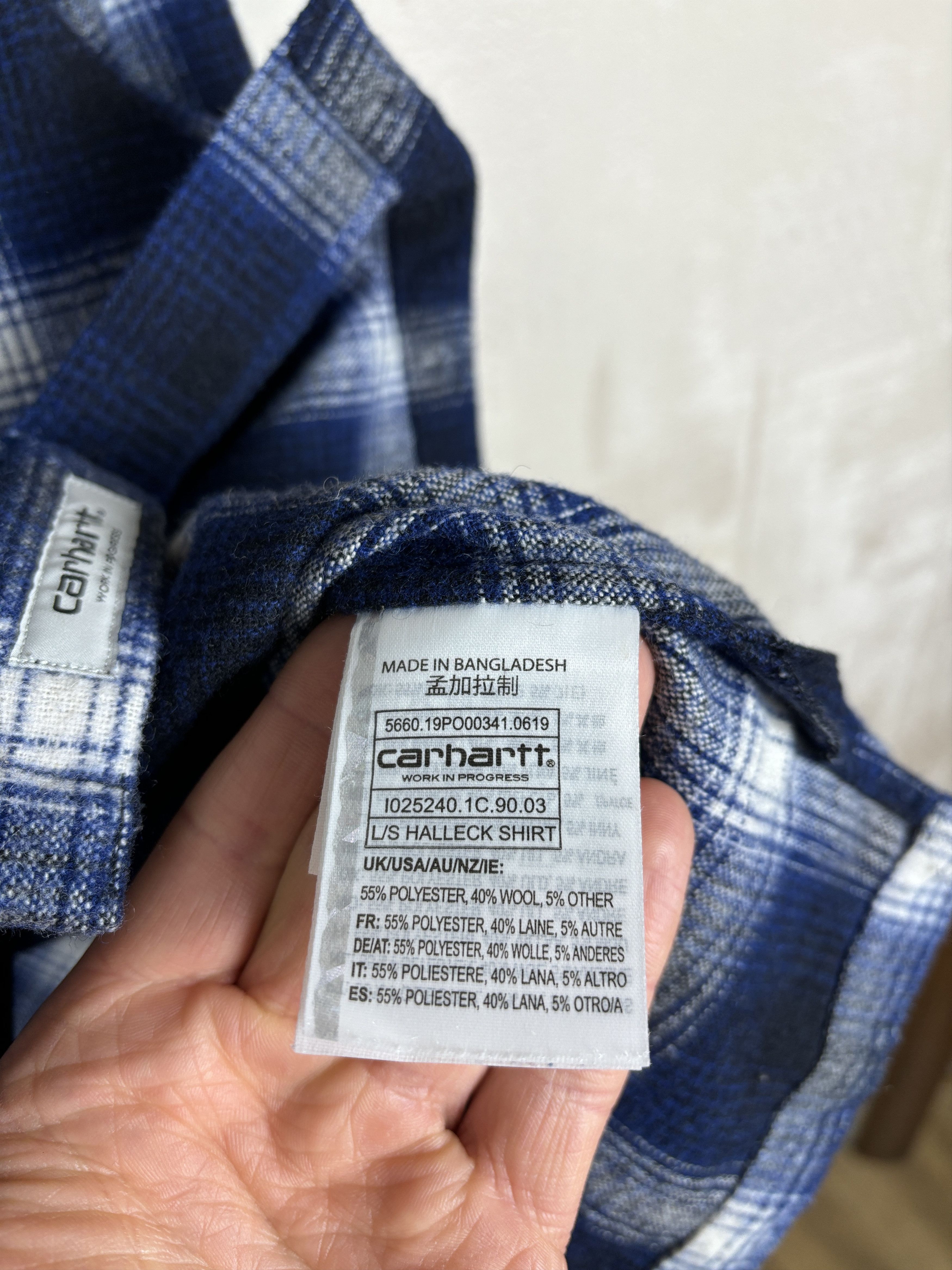 Carhartt Wip MINT Carhartt WIP L/S Halleck Shirt Wool Blend Pockets Check Size US M / EU 48-50 / 2 - 9 Thumbnail