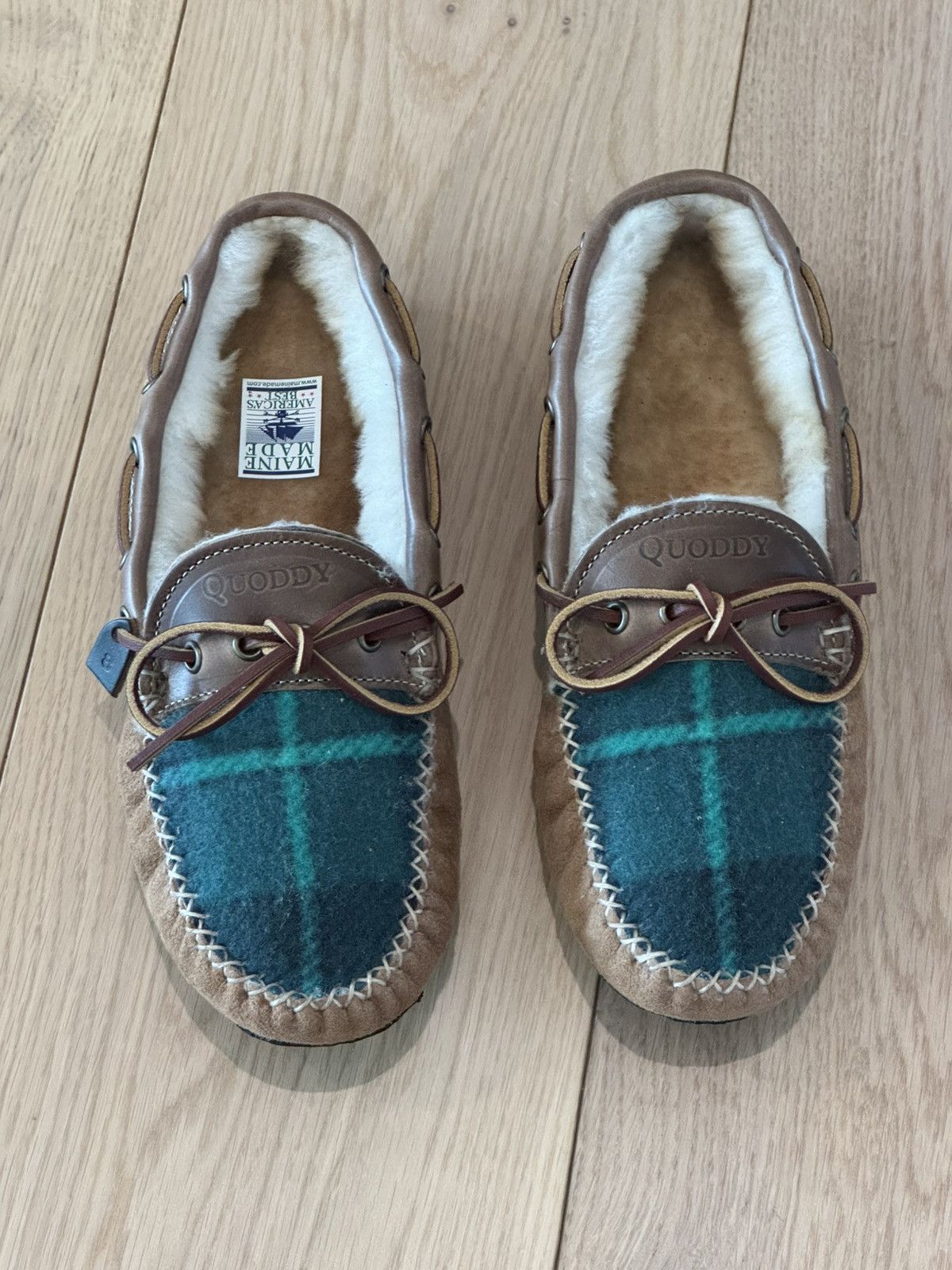 Quoddy Quoddy Fireside Slippers - Green Plaid Size US 8 / IT 38 - 4 Thumbnail