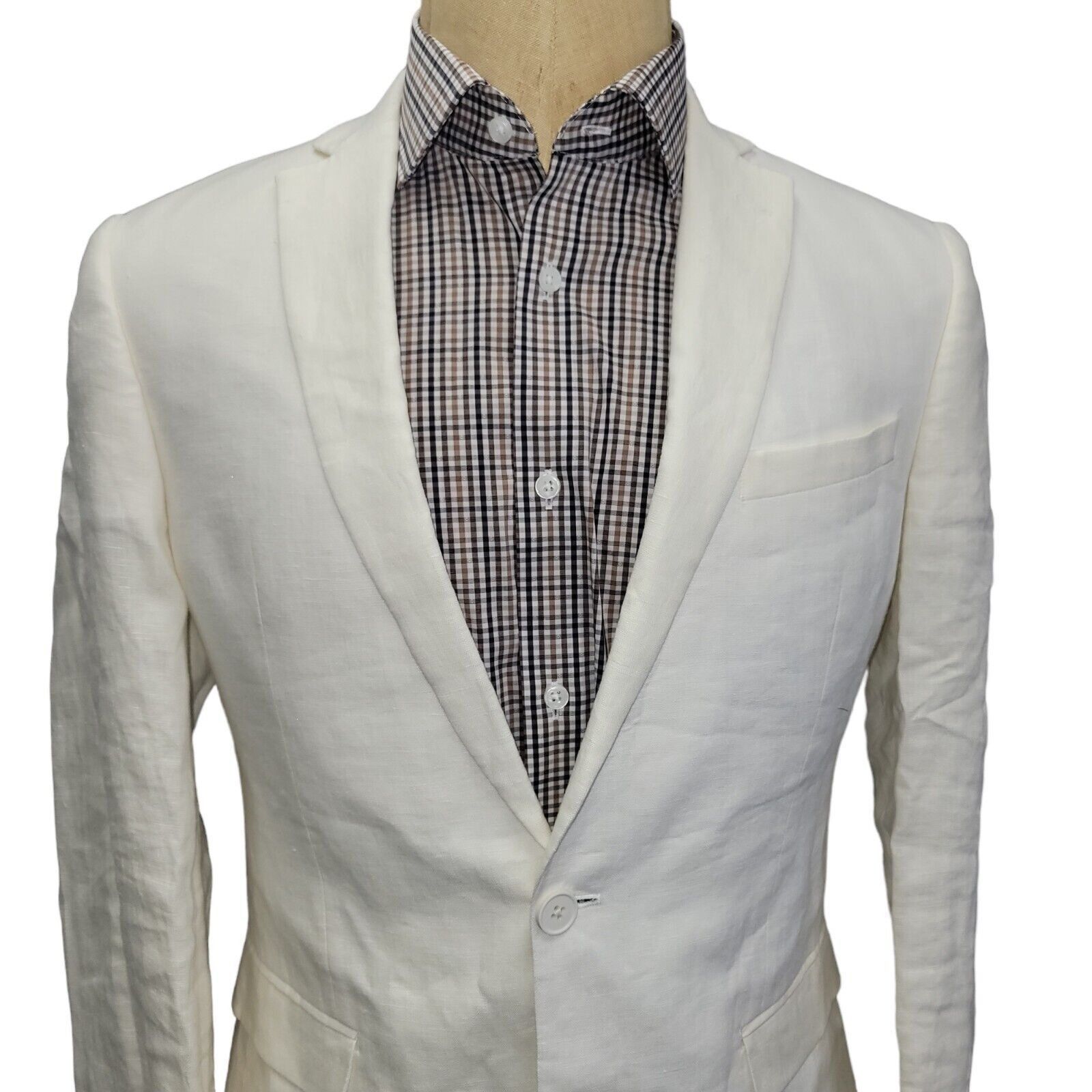 Bar III Men's Bar III 100% Linen Jacket. Size 36R. New With Tags Size 36R - 4 Thumbnail
