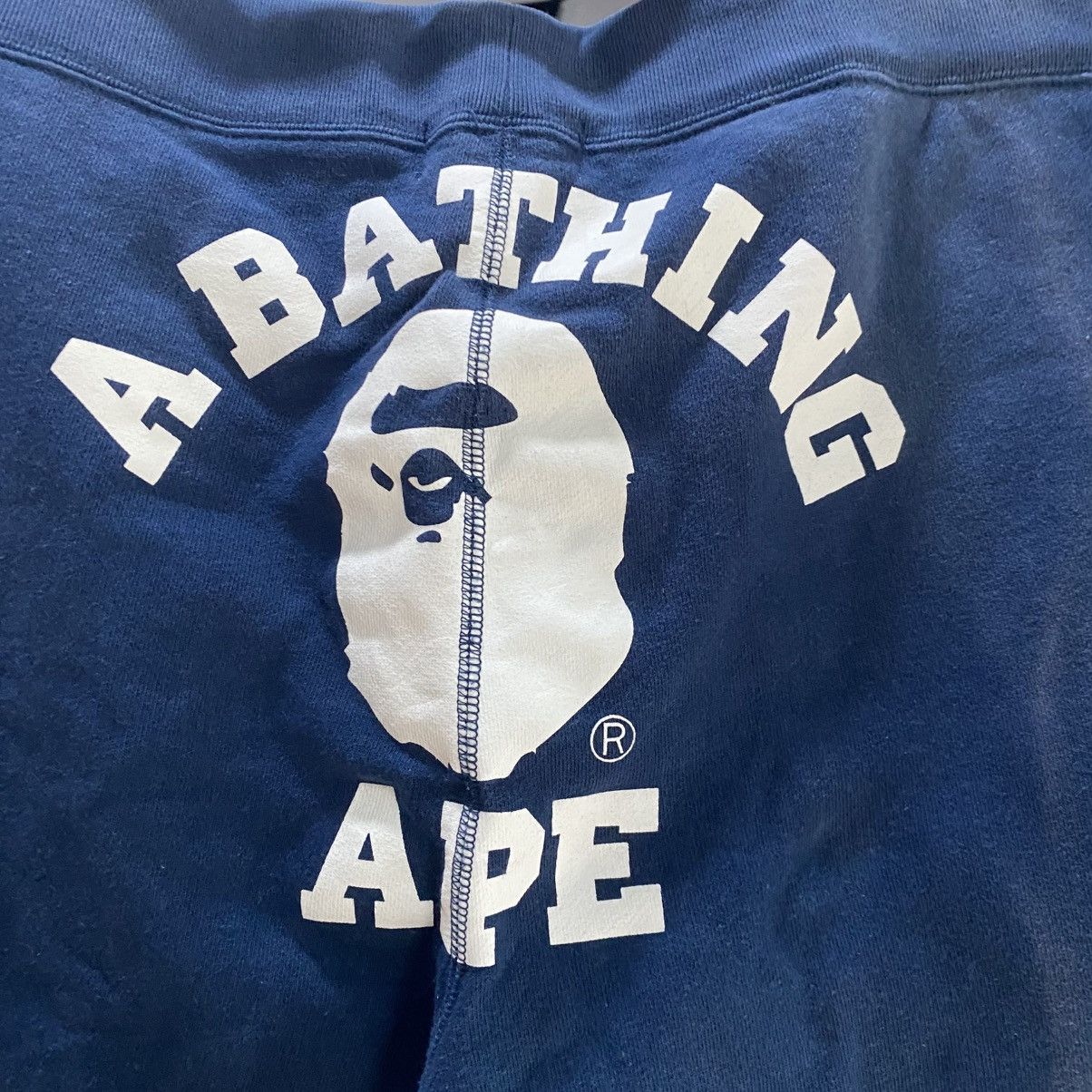 Bape Bape Bathing Ape Logo Back Sweatpants Navy Blue Sz. L Size US 34 / EU 50 - 7 Thumbnail