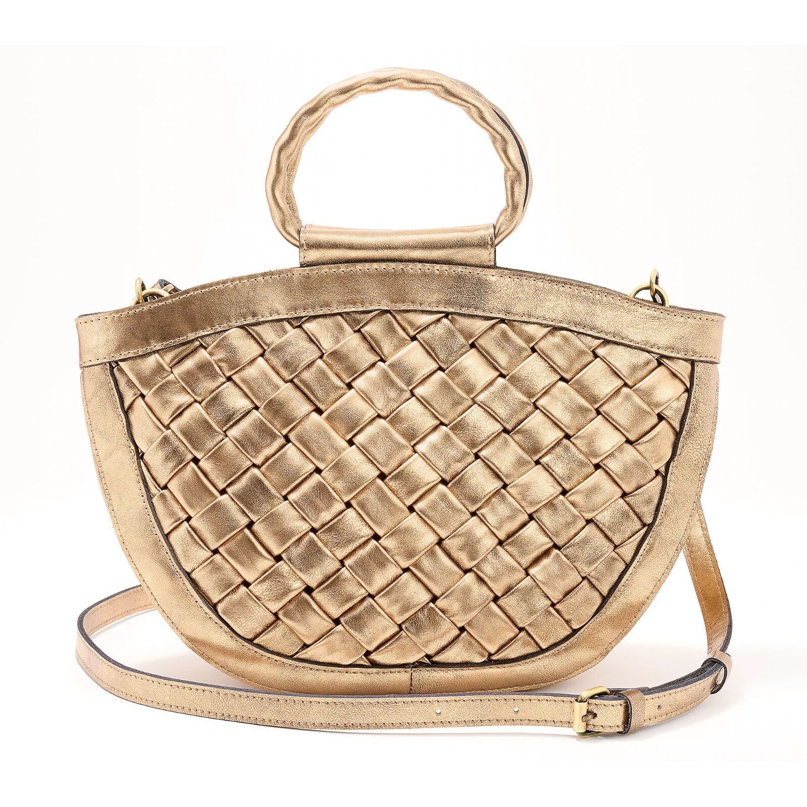 Patricia Nash Patricia Nash Woven Leather Ossi Top Handle Satchel A628968 Size ONE SIZE - 1 Thumbnail
