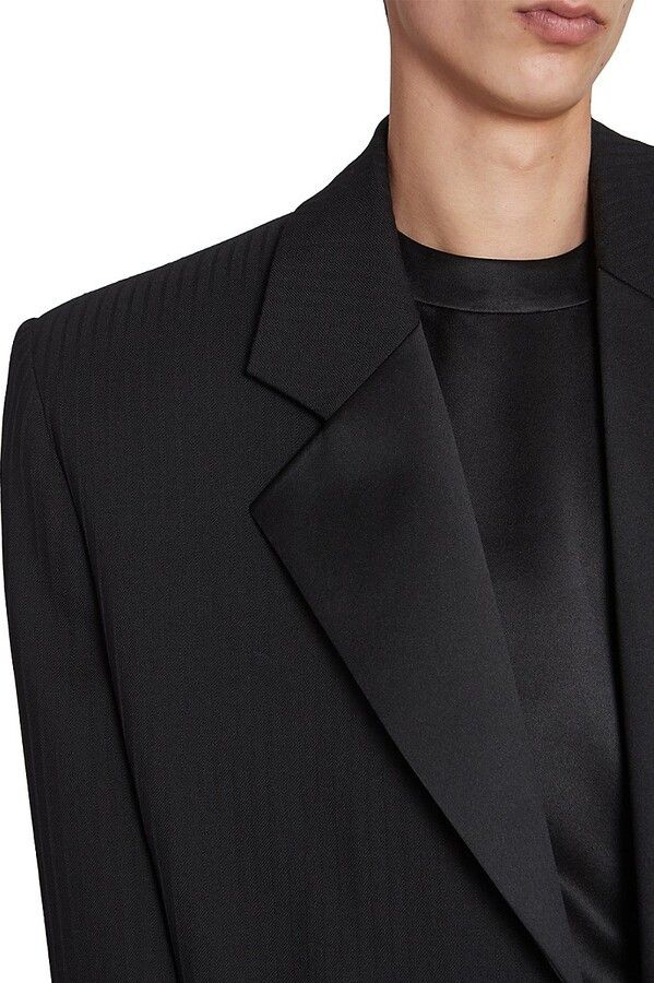 Saint Laurent Paris o1bcso1str1124 Jacket in Black Size US L / EU 52-54 / 3 - 3 Thumbnail
