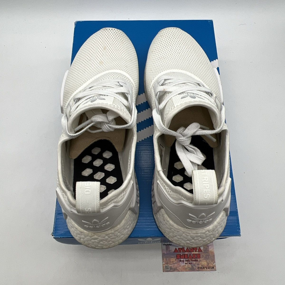 Adidas NMD_R1 all white Size US 12 / EU 45 - 7 Thumbnail