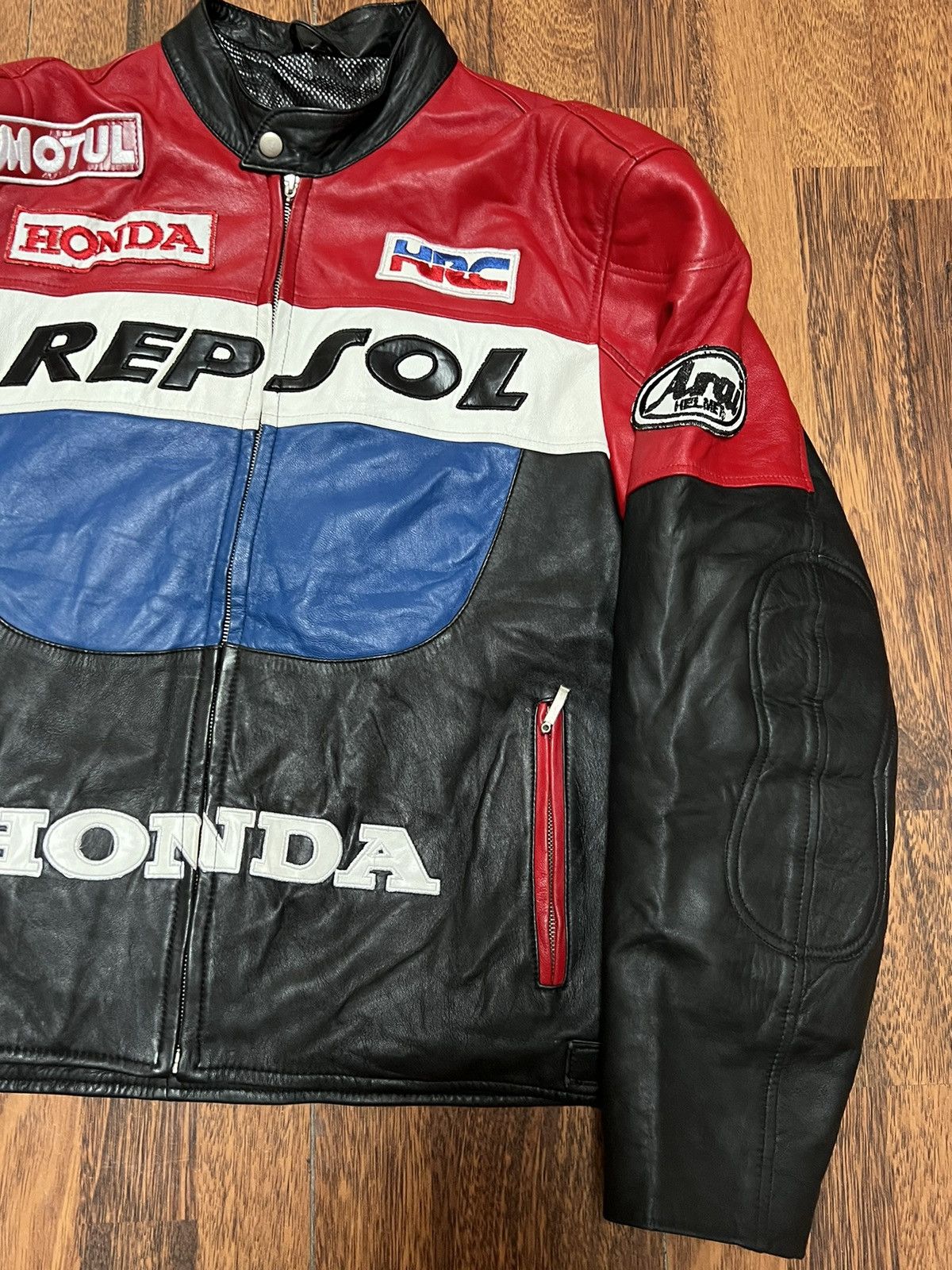 Honda 💥RARE💥Vintage Honda Repsol Leather Moto Racing Jacket Size L Size US L / EU 52-54 / 3 - 6 Thumbnail