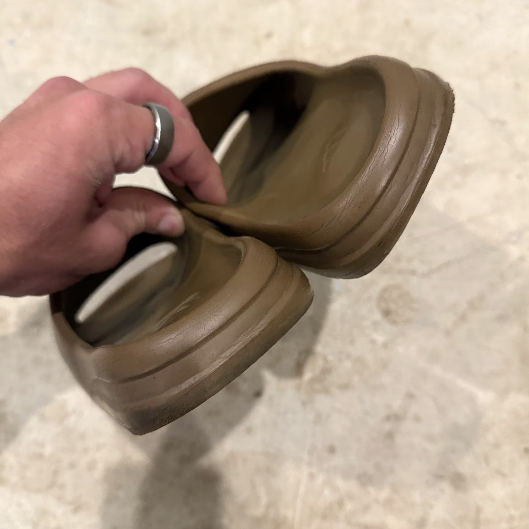 Adidas Adidas Yeezy Slide Flax Size 5 Brown Used Men Shoes Slide Cushion Breathable Lightweight Foam Insole 2024 Limited Edition FZ5896 Size US 5 / EU 37 - 5 Thumbnail