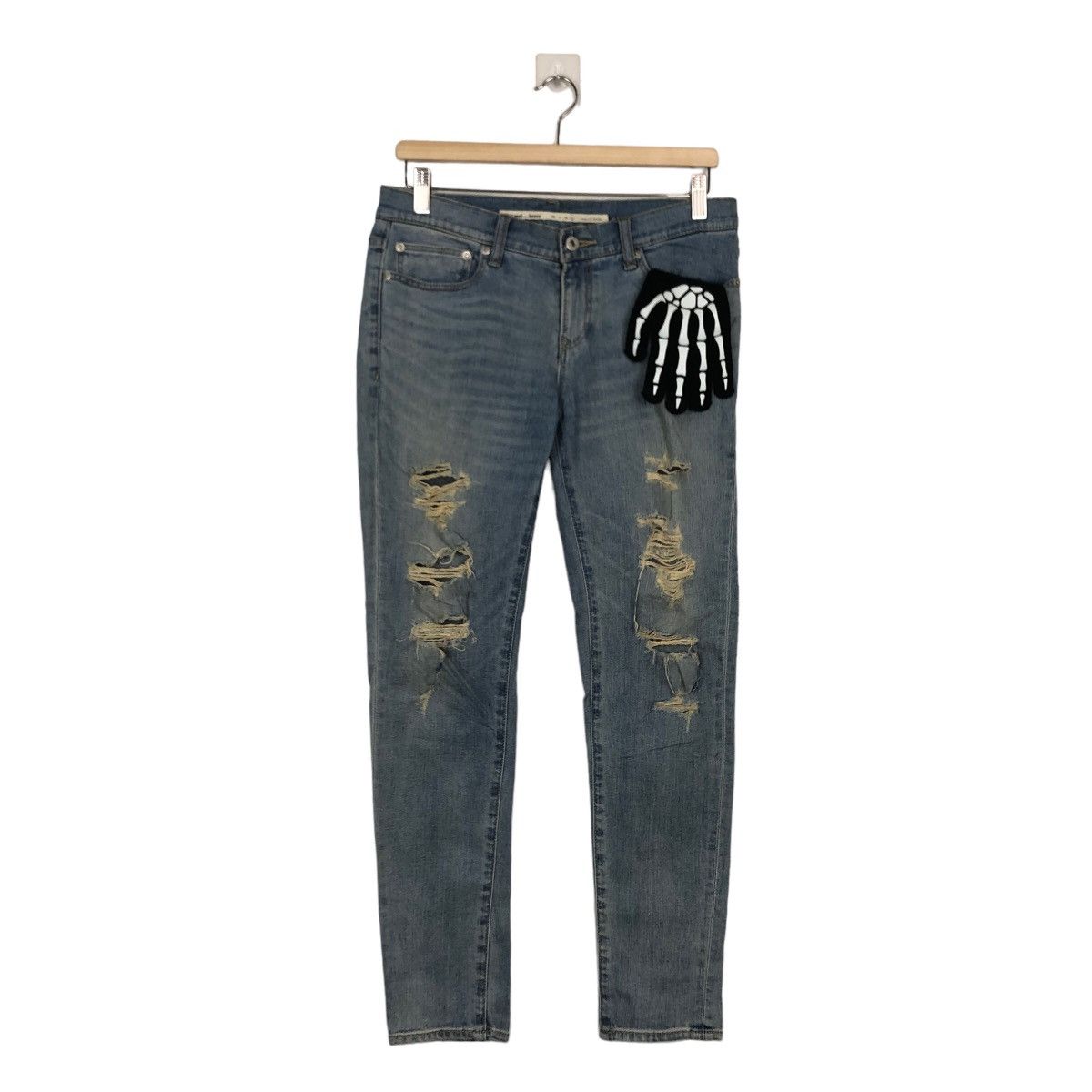 Japanese Brand 🔥SKINNY CUT DISTRESSED DENIM JEANS NICO AND JEANS JAPAN Size US 30 / EU 46 - 1 Thumbnail
