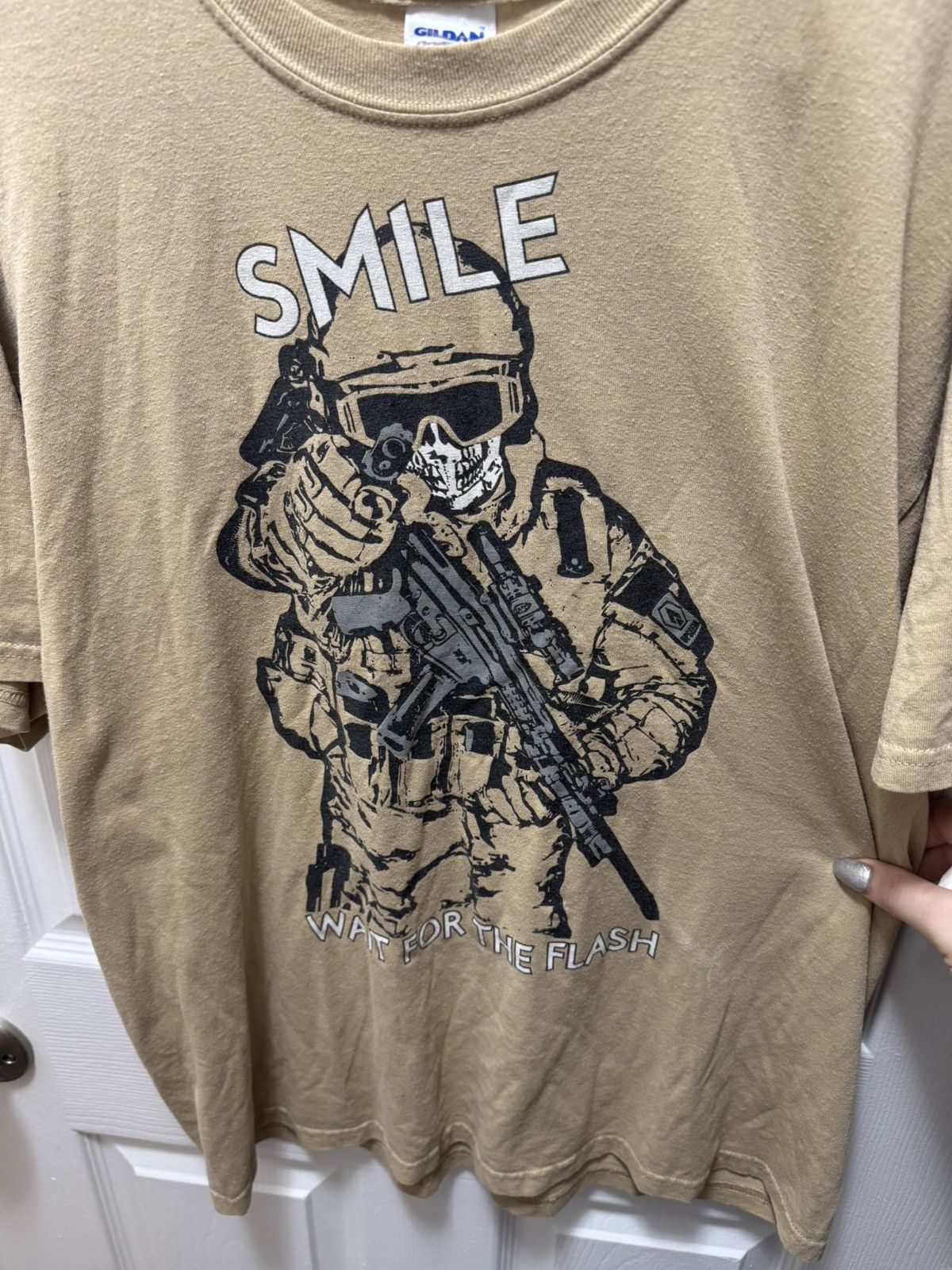 Gildan Gildan Smile Wait for the Flash Military Gun Shooting Size US L / EU 52-54 / 3 - 2 Thumbnail