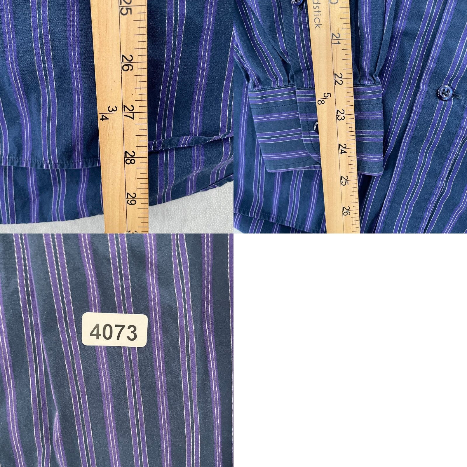 Lamborghini Tonino Lamborghini Shirt Adult 16/41 Blue Purple Striped Button-Up Long Sleeve Men Regular 16/41 Cars Collection 90s? (Note: This is uncertain) Size US L / EU 52-54 / 3 - 8 Thumbnail